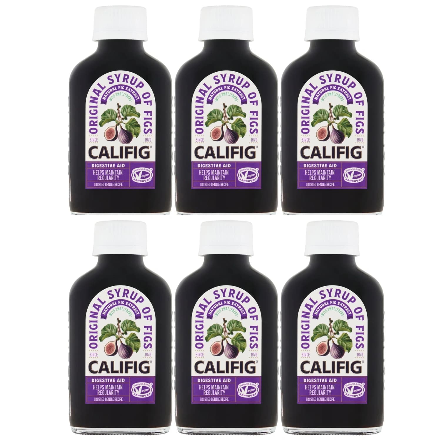 SIX PACKS of Califig Syrup Of Figs 100ml