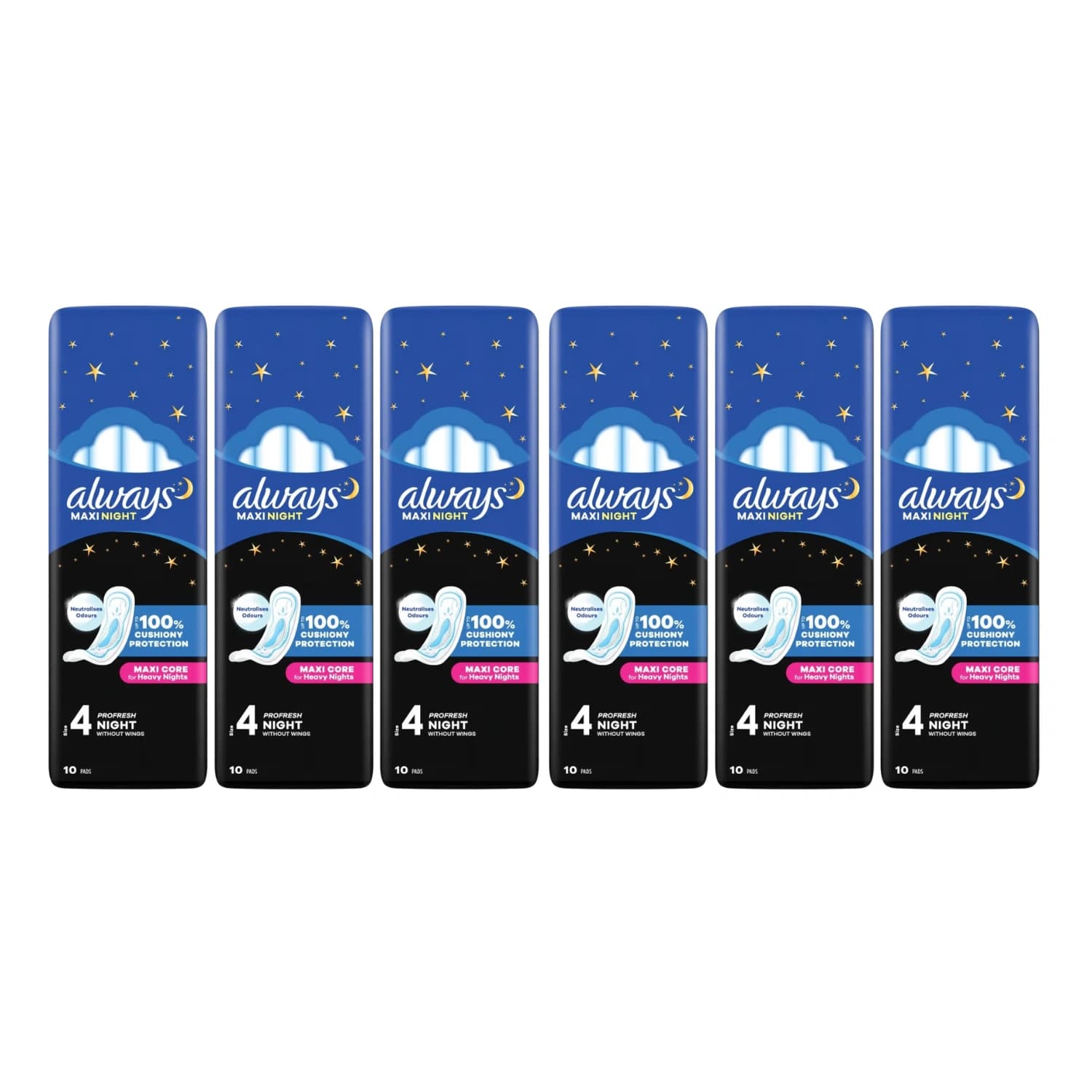 Always Sanitary Towels Maxi Night 10 Pads per pack