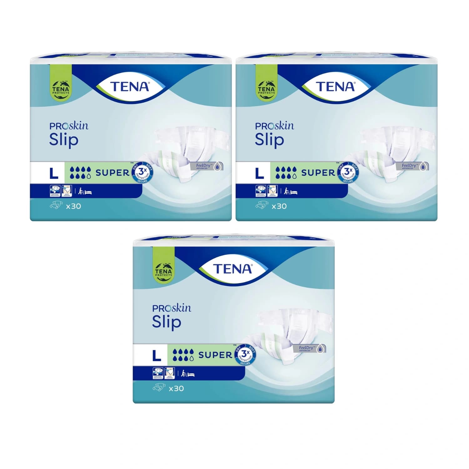 TENA Proskin Slip Plus Large - 30 Pack