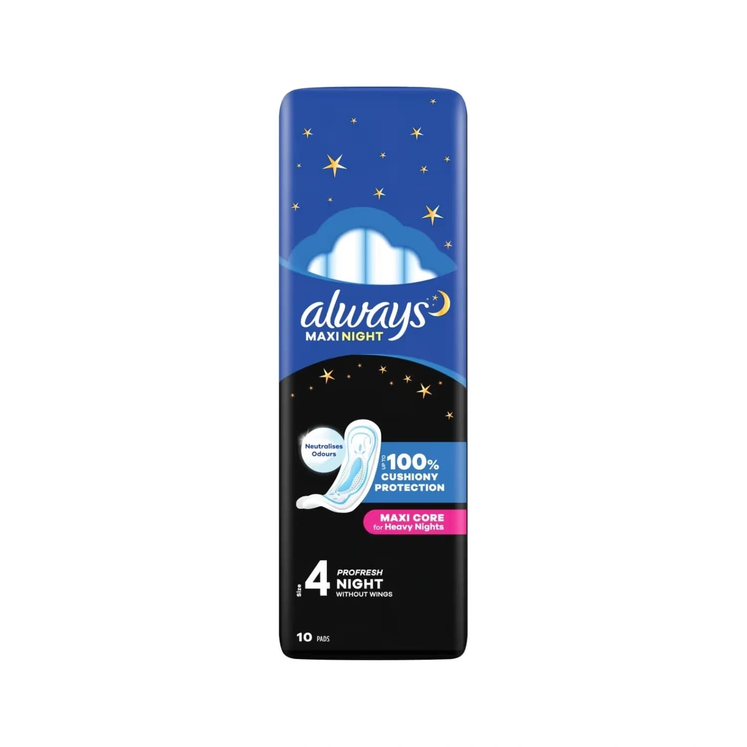 Always Sanitary Towels Maxi Night 10 Pads per pack