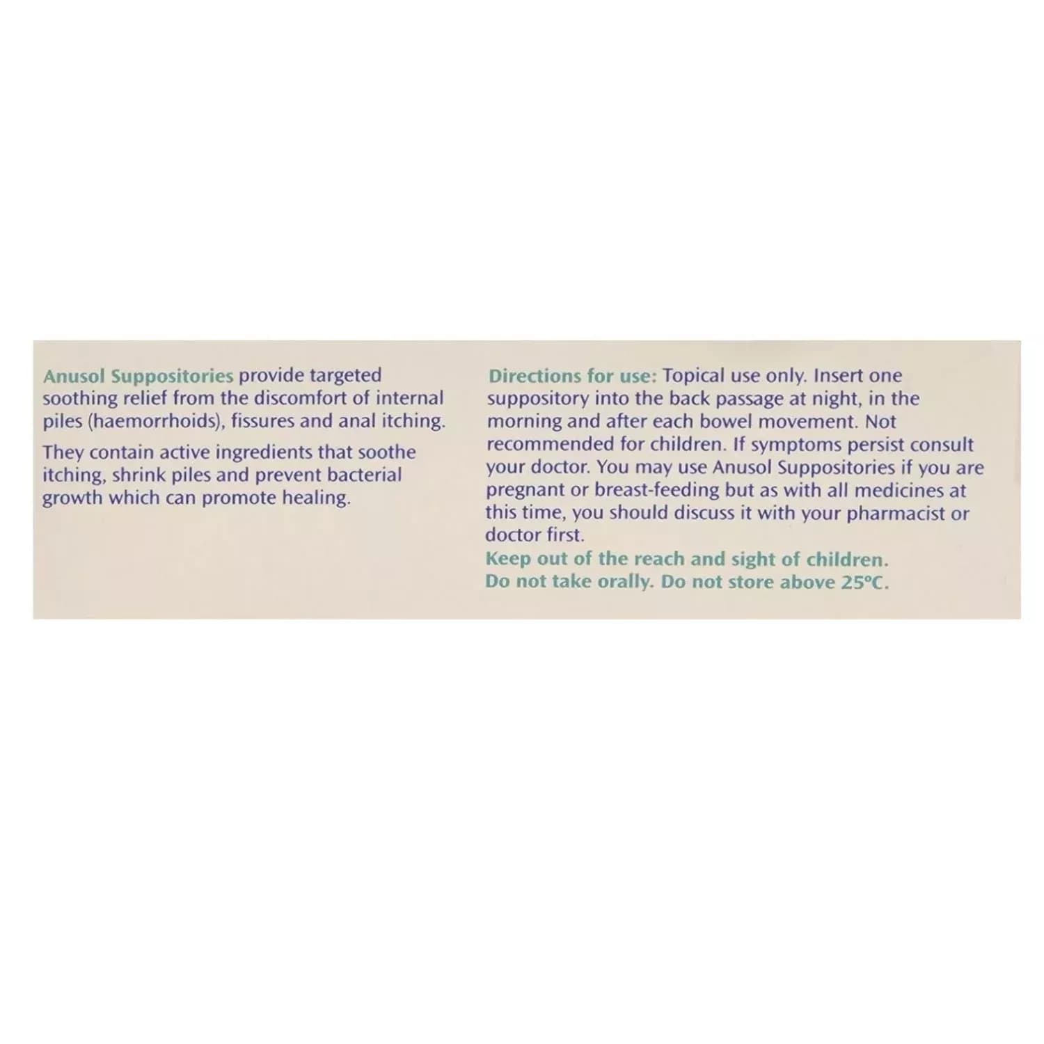 Anusol Suppositories 24 Pack
