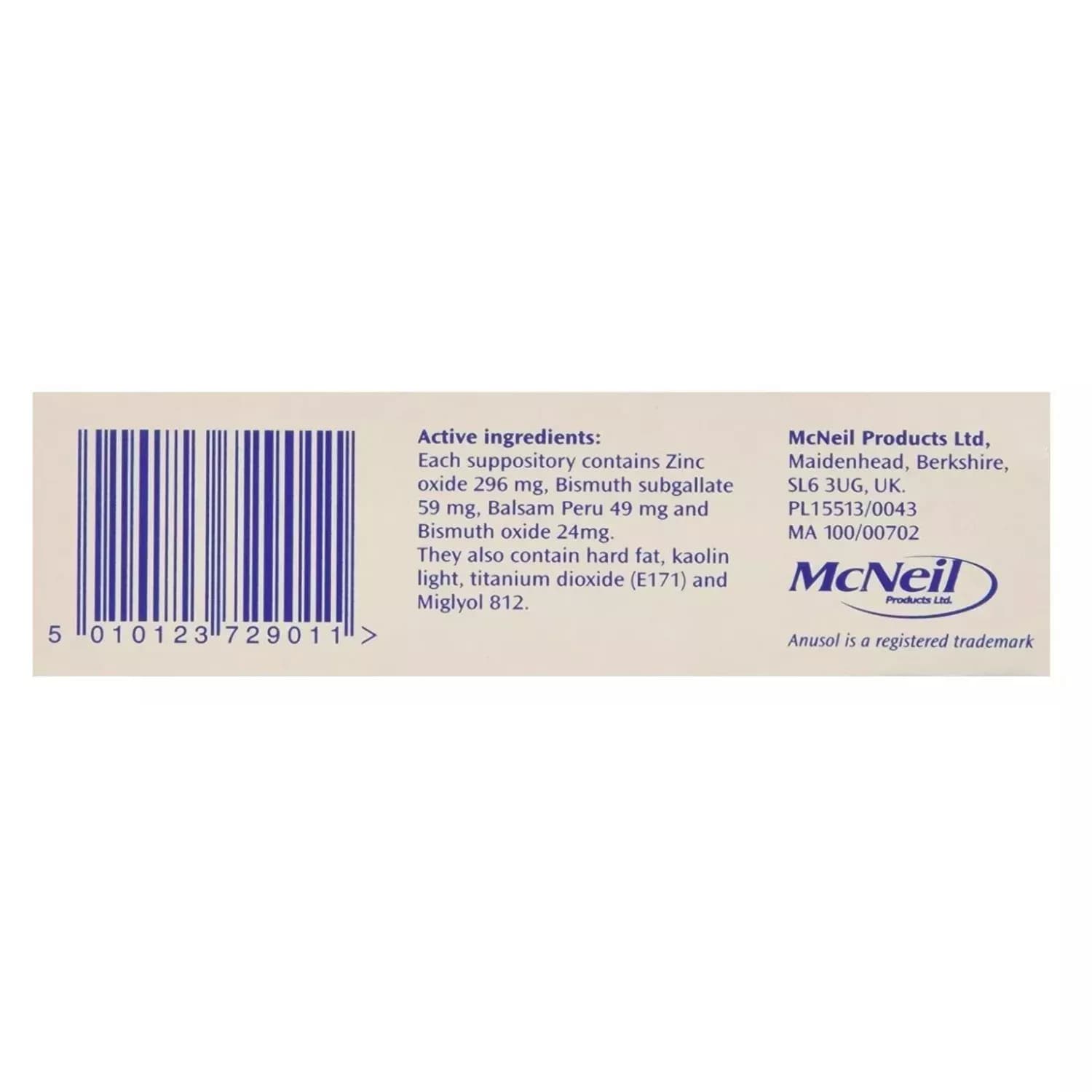 Anusol Suppositories 24 Pack
