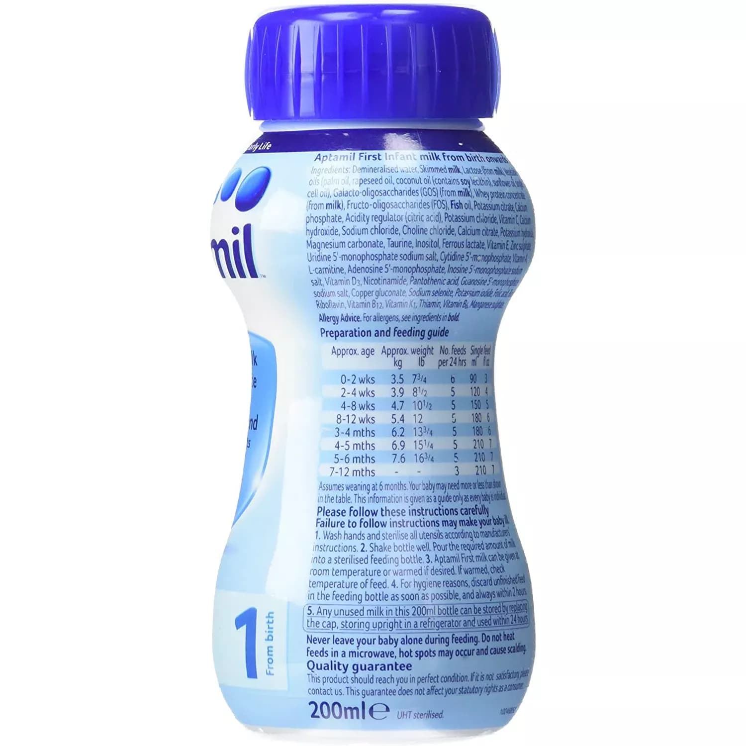 Aptamil 1 First Infant Milk Multipack 12x200ml