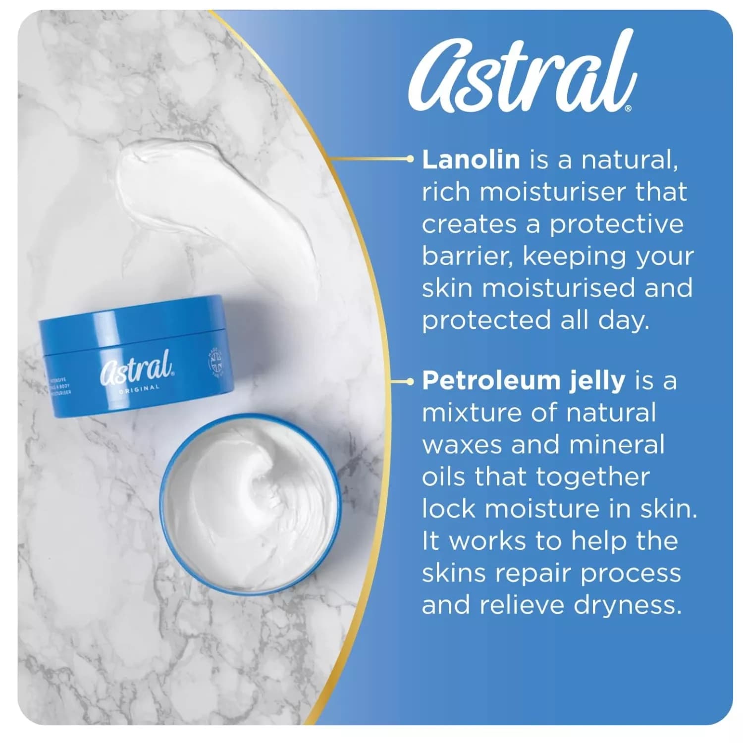 Astral Face &amp; Body Intensive Moisturiser Cream 50ml