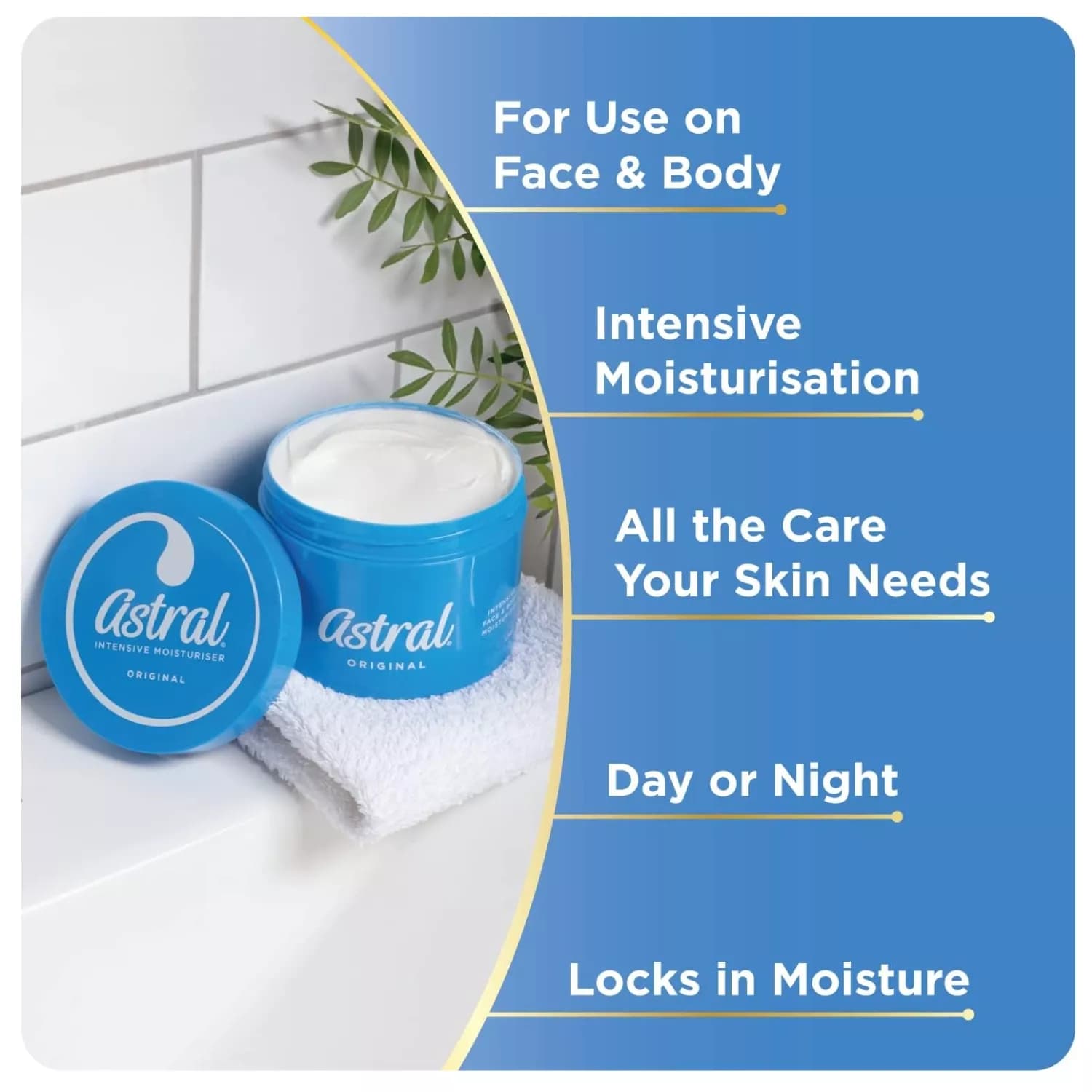 Astral Face &amp; Body Intensive Moisturiser Cream 50ml