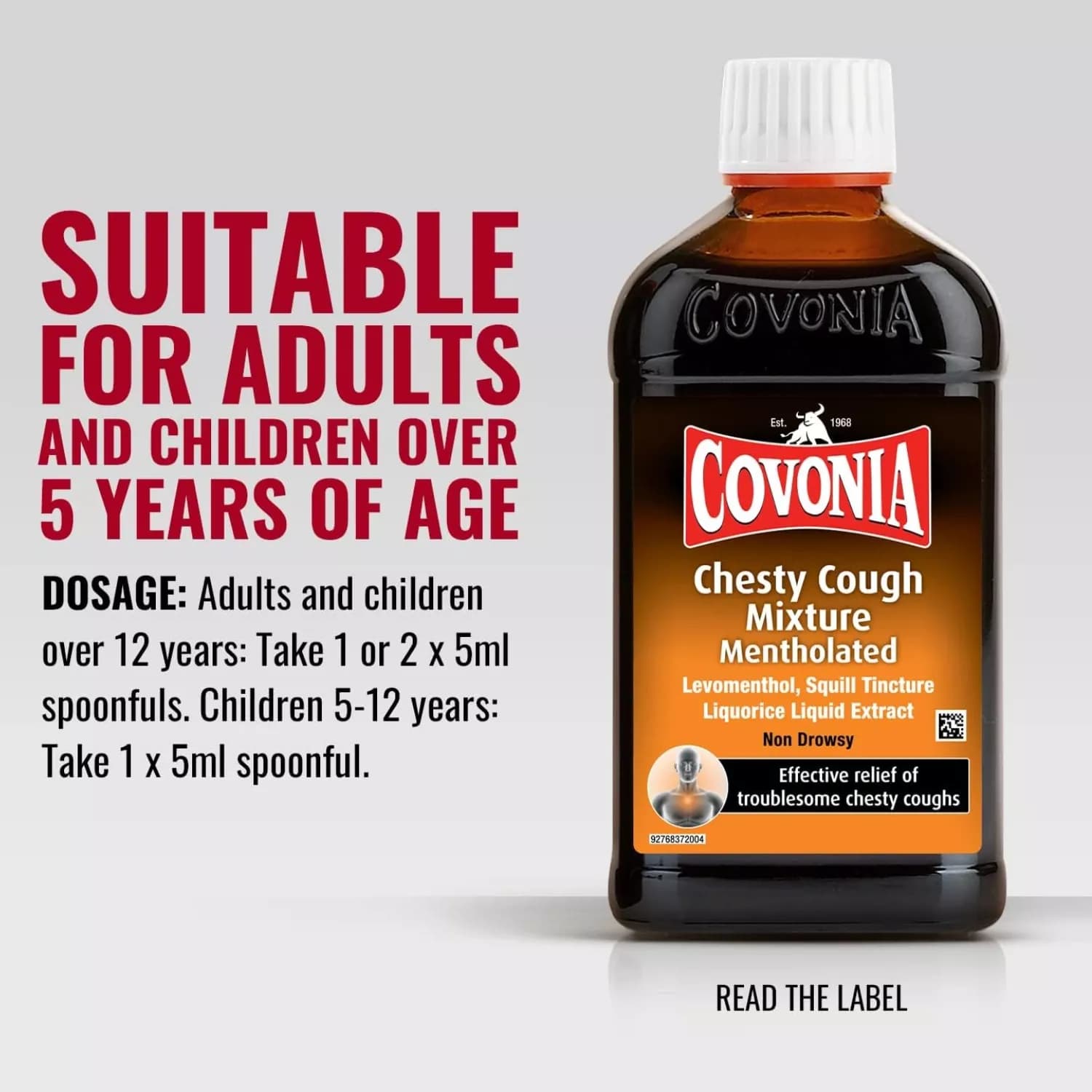 Covonia Chesty Cough Mixture Mentholated 300ml