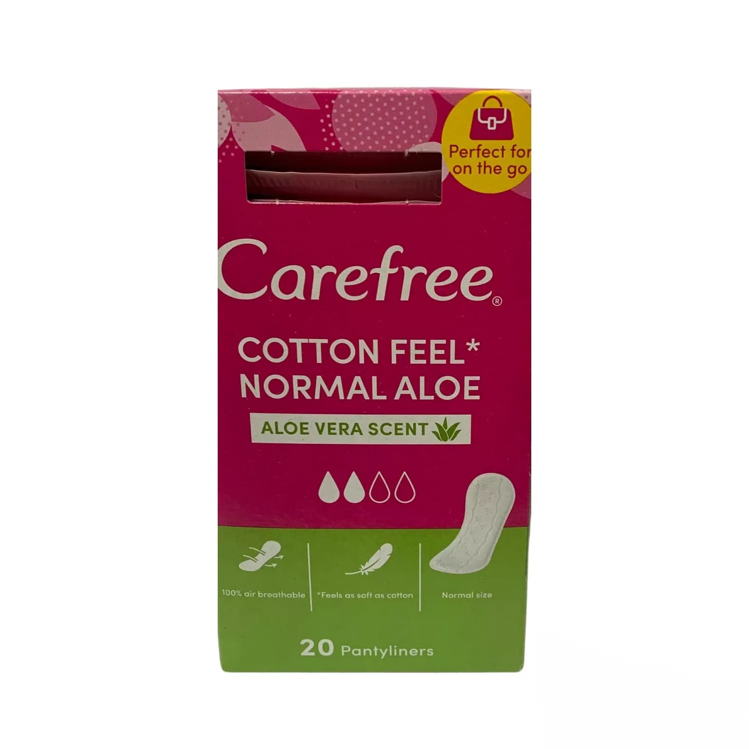 Carefree Aloe Breathable Pantyliners 20 Pack