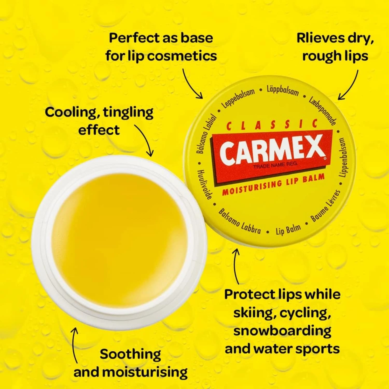Carmex Classic Moisturising Lip Balm Pot - Original 7.5g