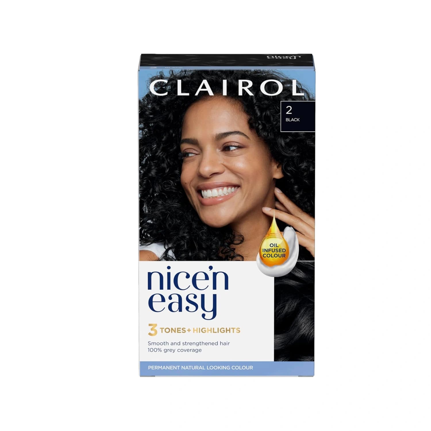 Clairol Nice'n Easy Hair Dye, 2 Black