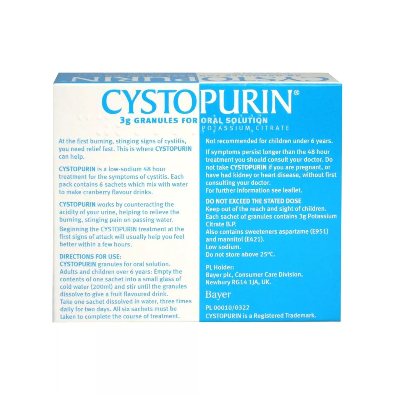 Cystopurin 3g Granules with Natural Cranberry Juice Extract- 6 Sachets