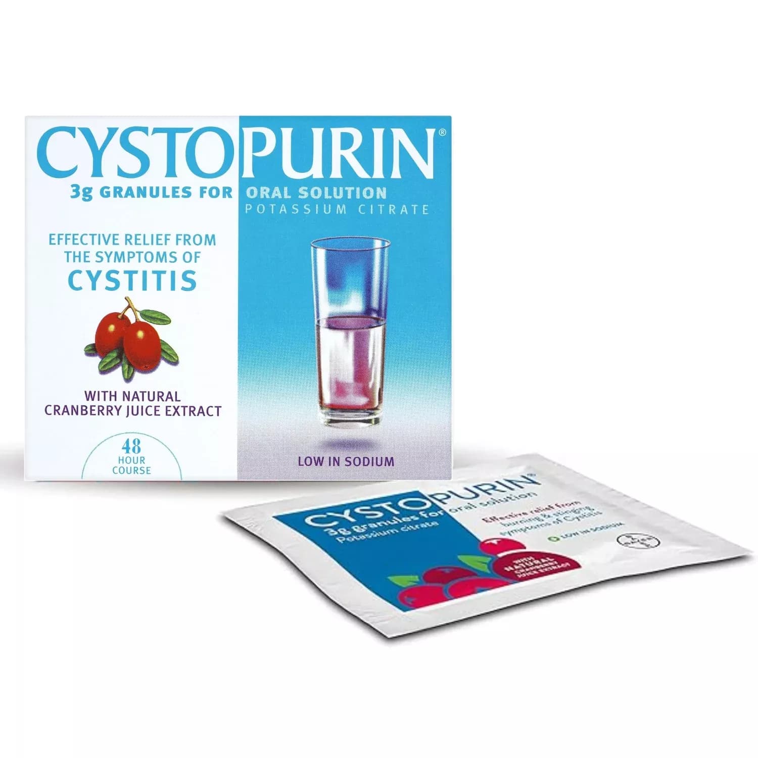 Cystopurin 3g Granules with Natural Cranberry Juice Extract- 6 Sachets