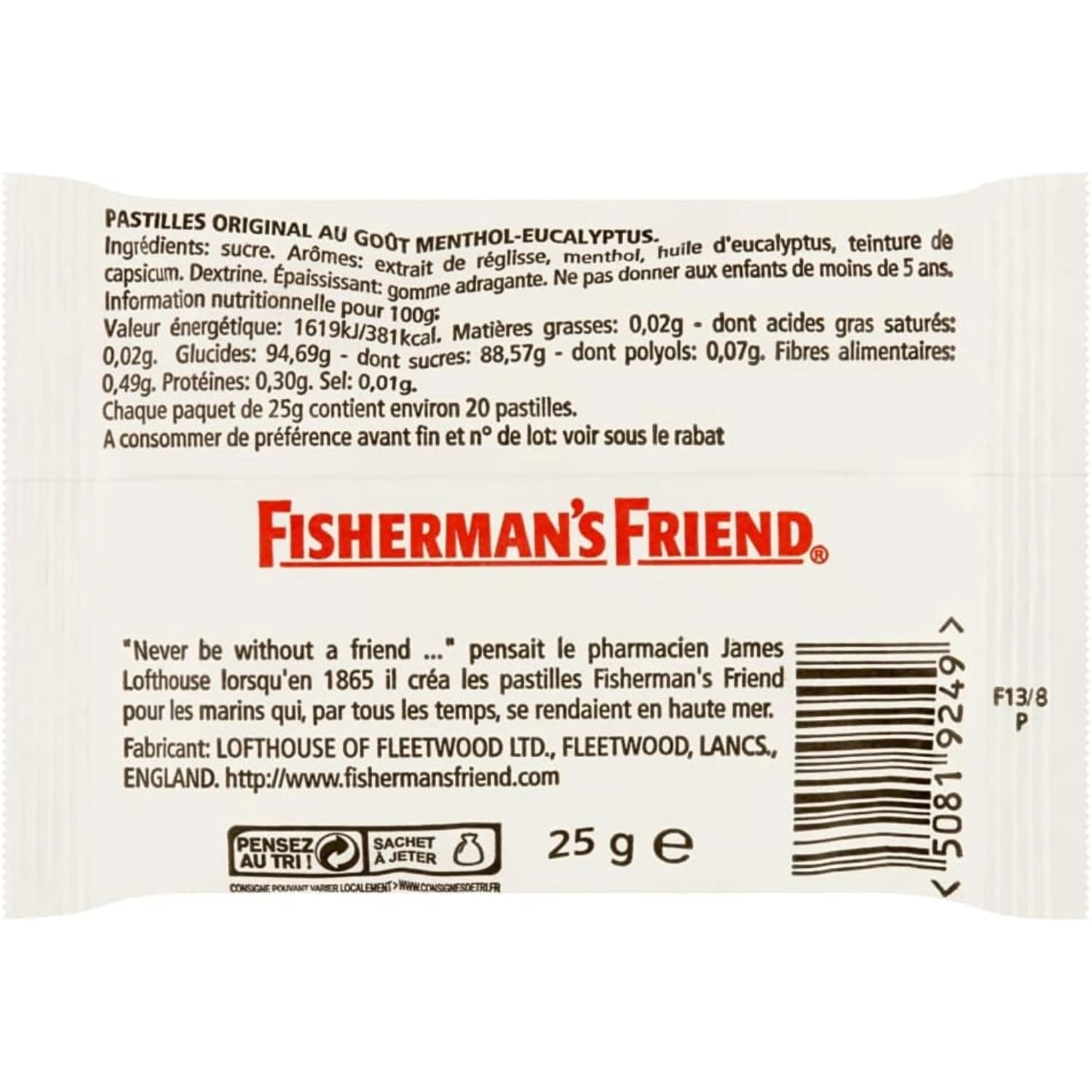 Fisherman's Friend Lozenges Original 25g - Pack of 24