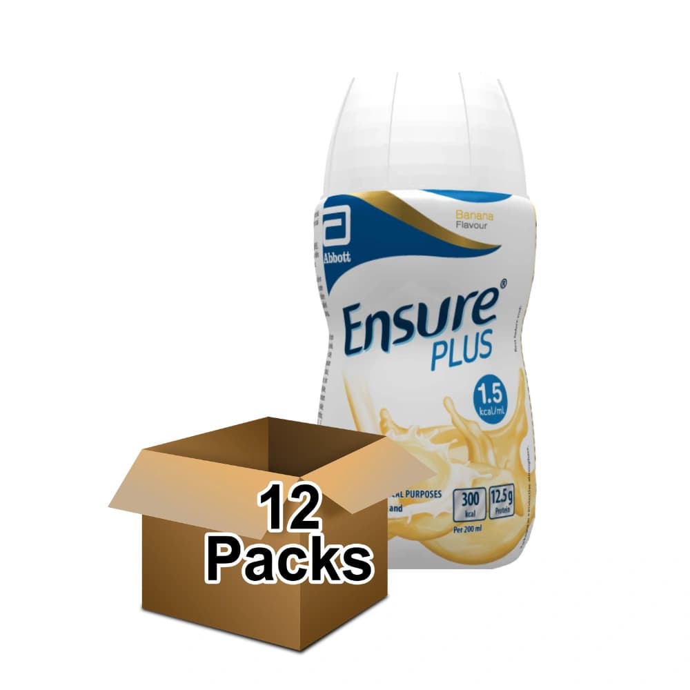 Ensure Plus Banana Milkshake 200ml - Pack of 12