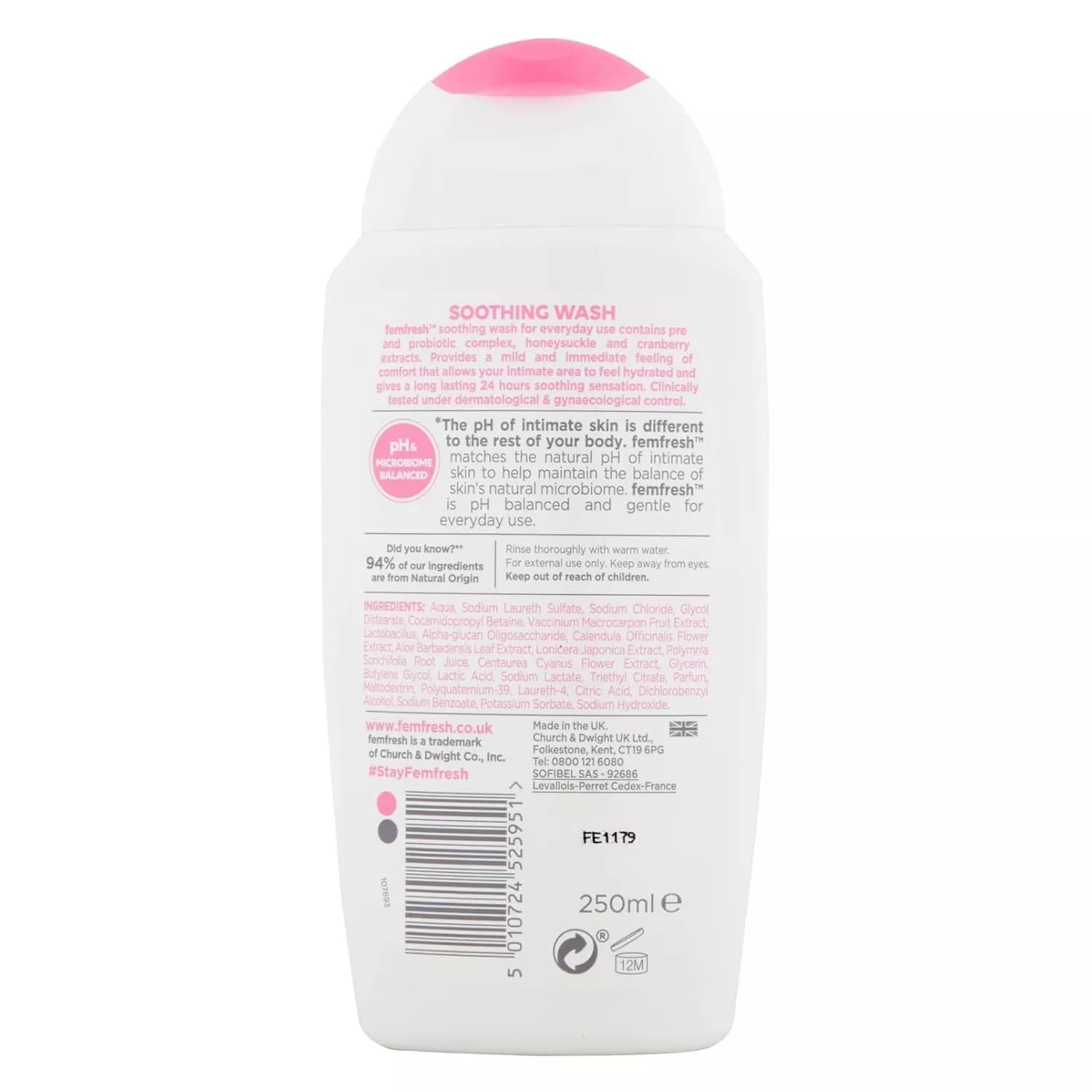 Femfresh Sooth Wash 250ml