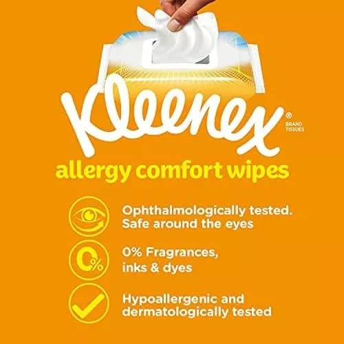 Kleenex Allergy Comfort Tissues Hand and Face 56 Wipes