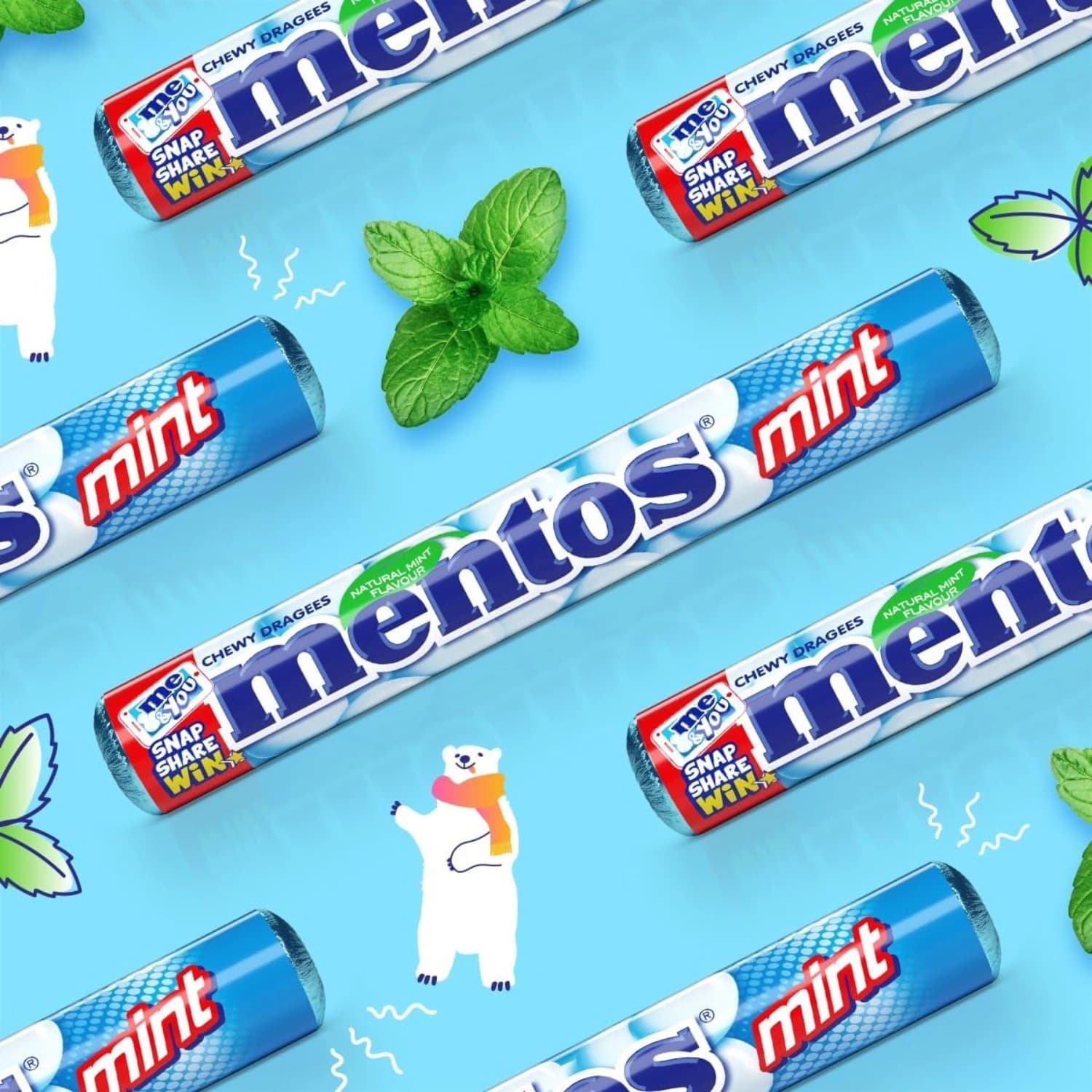 Mentos Rolls Mint Pack of 40