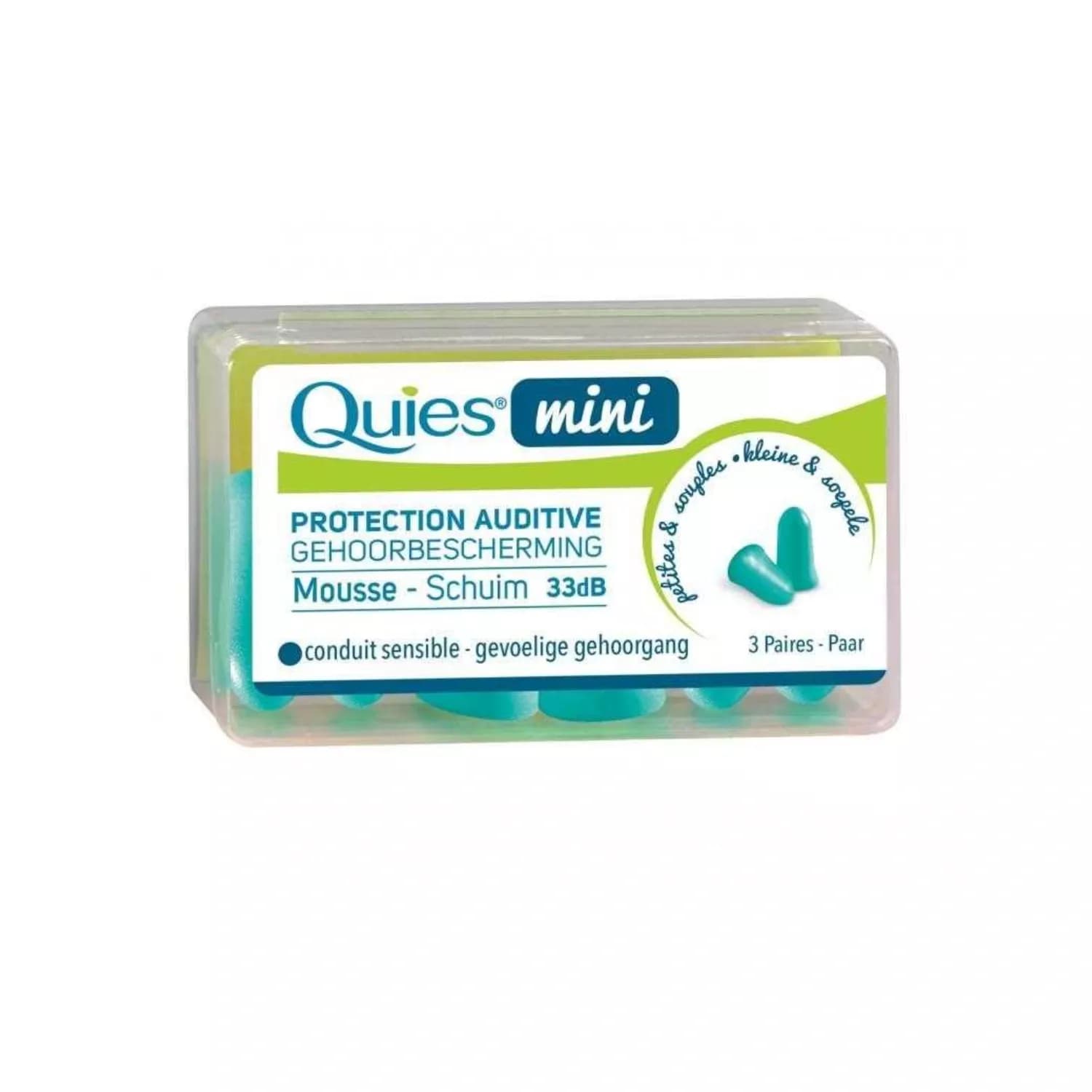 Quies Mini Foam Ear Plugs 3 Pairs