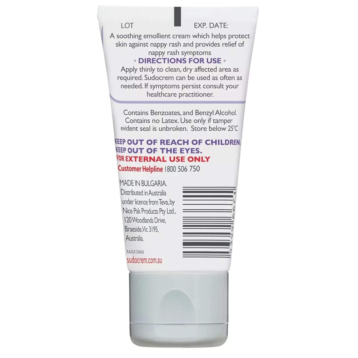 Sudocream Skin Care Cream Tube 30g