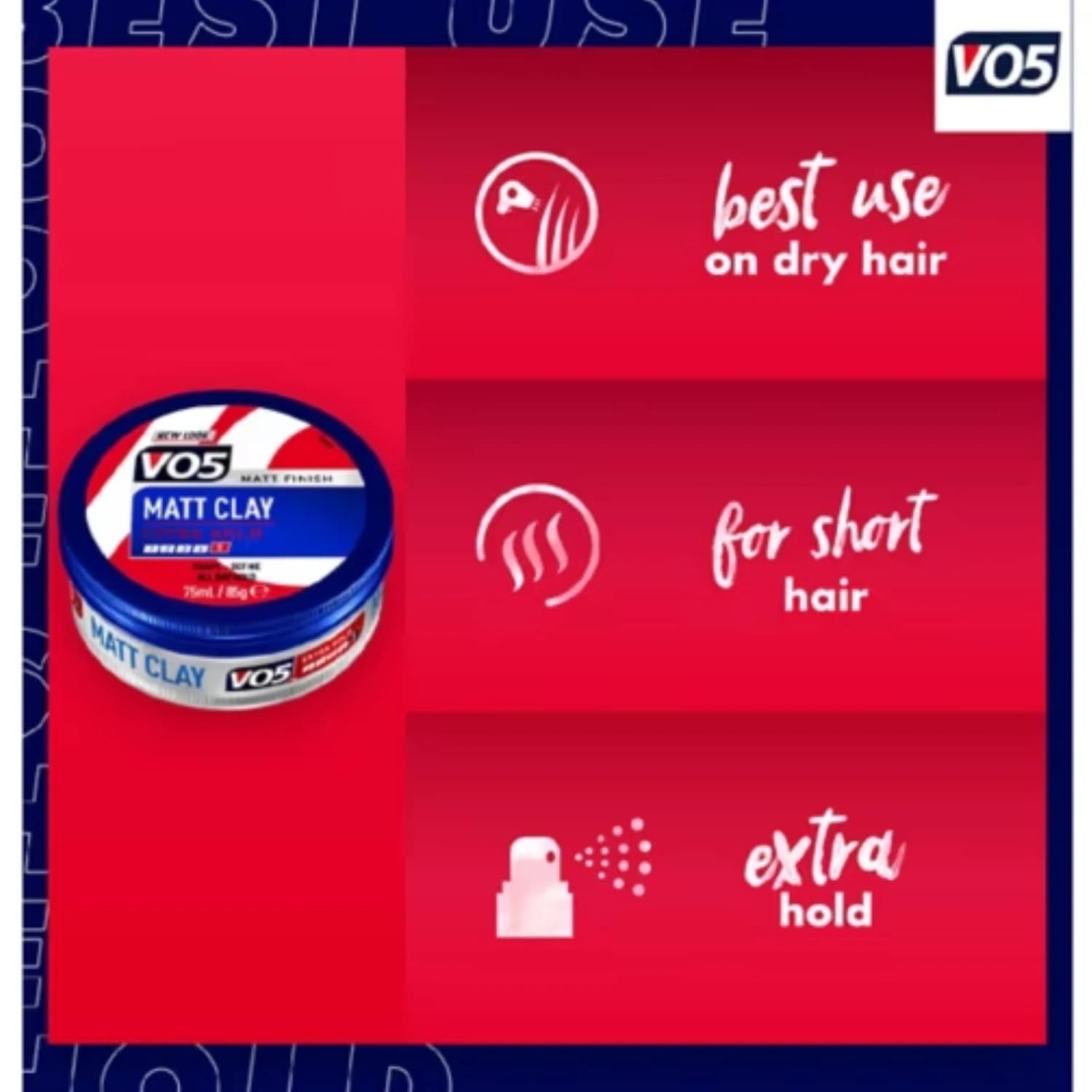 VO5 Hair Matt Clay for All Hair Types 75ml