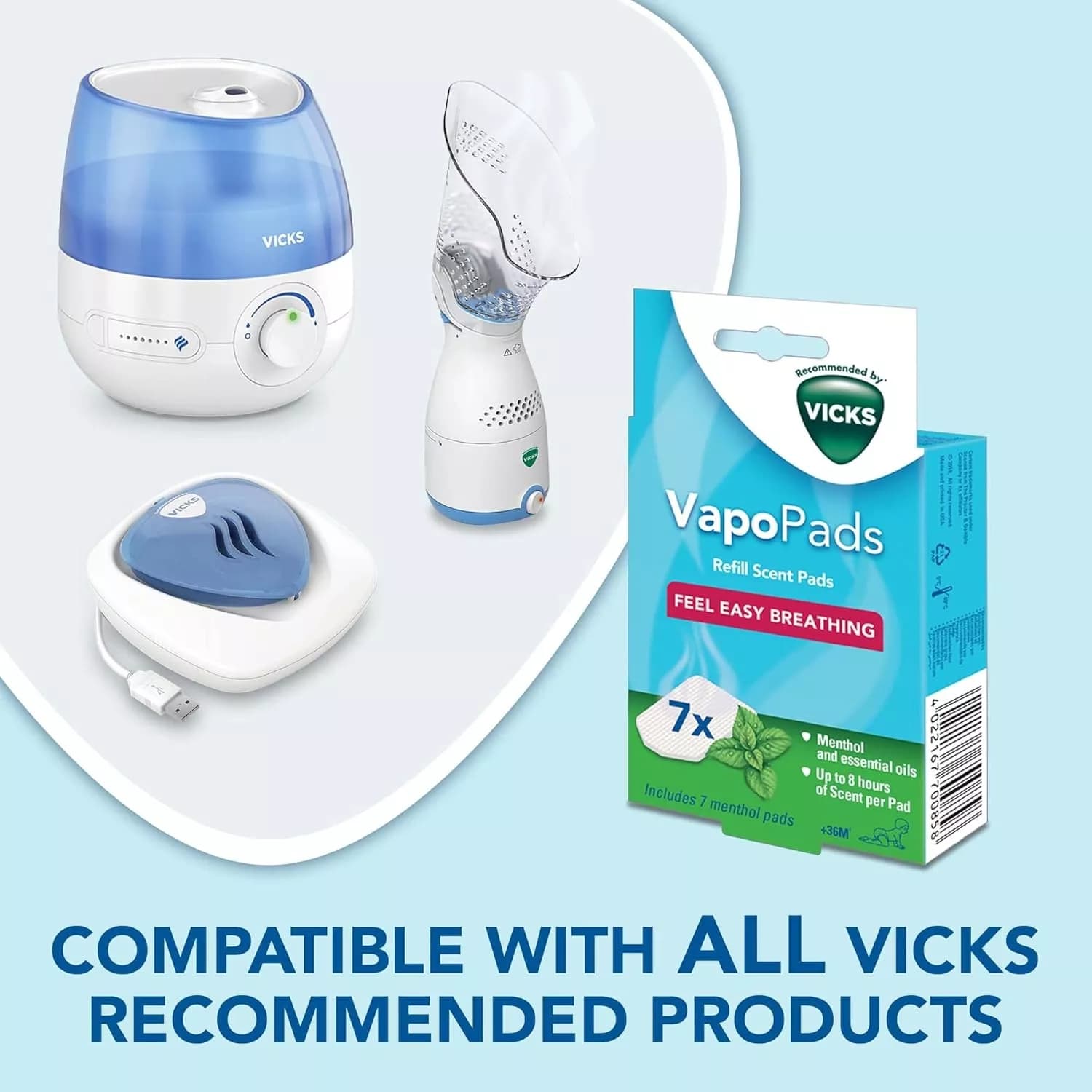 Vicks VapoPads Menthol - Scented Pads with Essential Oils