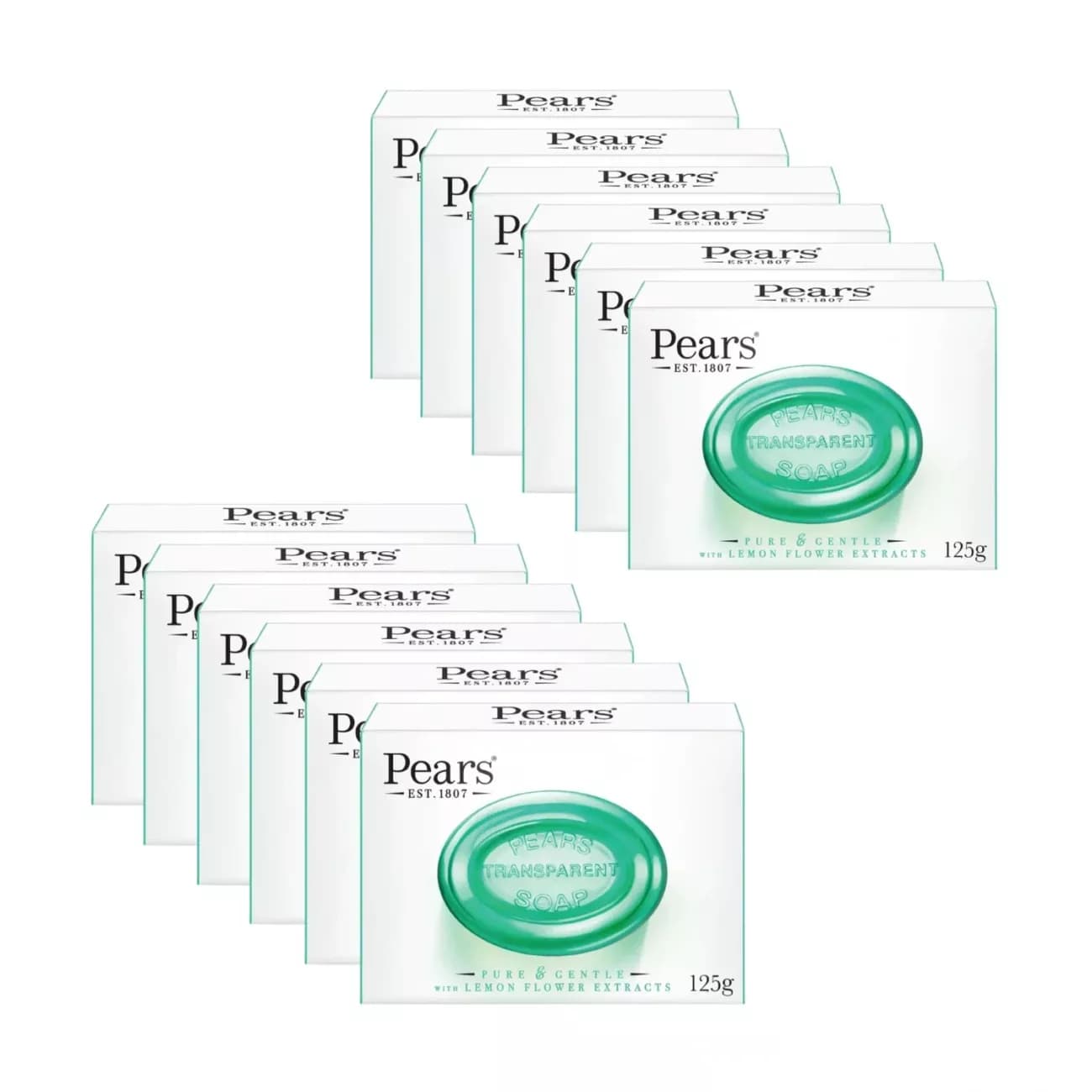 Pears Transparent Lemon Flower Extracts Soap 125g - Pack 12
