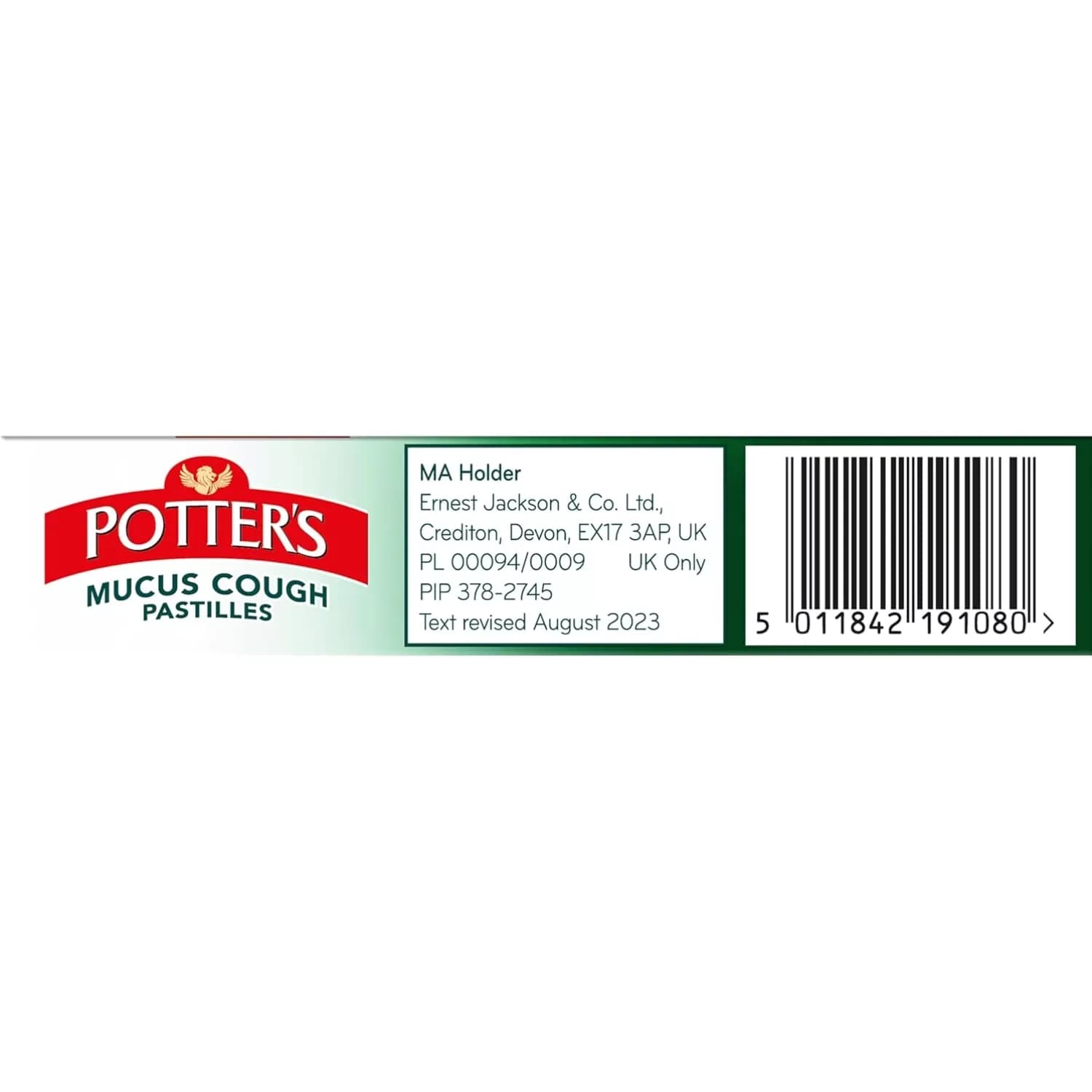 Potters Mucus Cough 20 Pastilles - Pack of 6