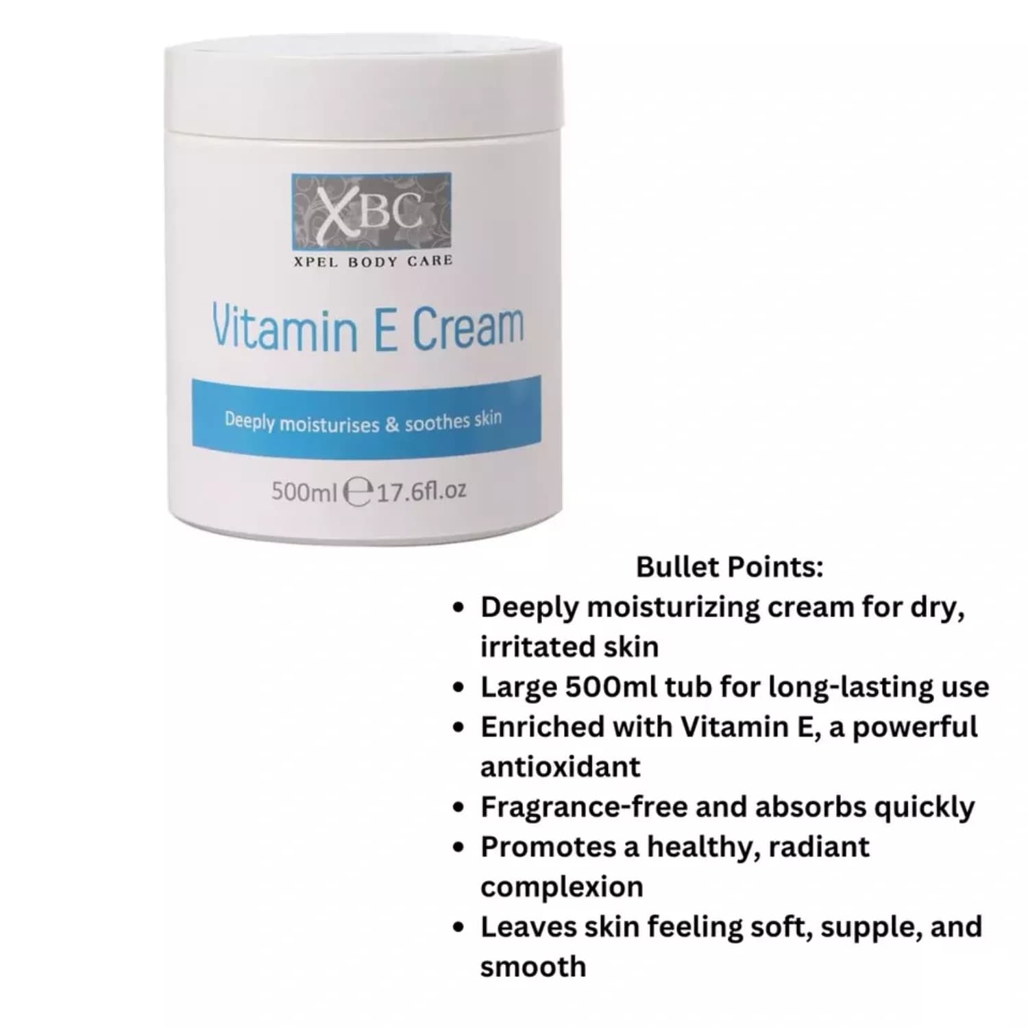 XBC Vitamin E Cream  500Ml