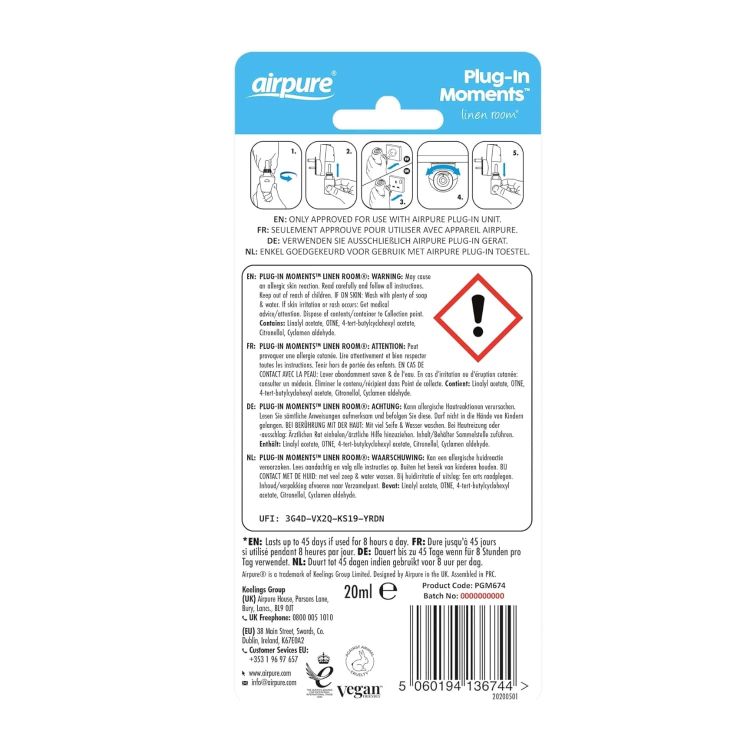 Airpure Electric Oil Plug 20ml