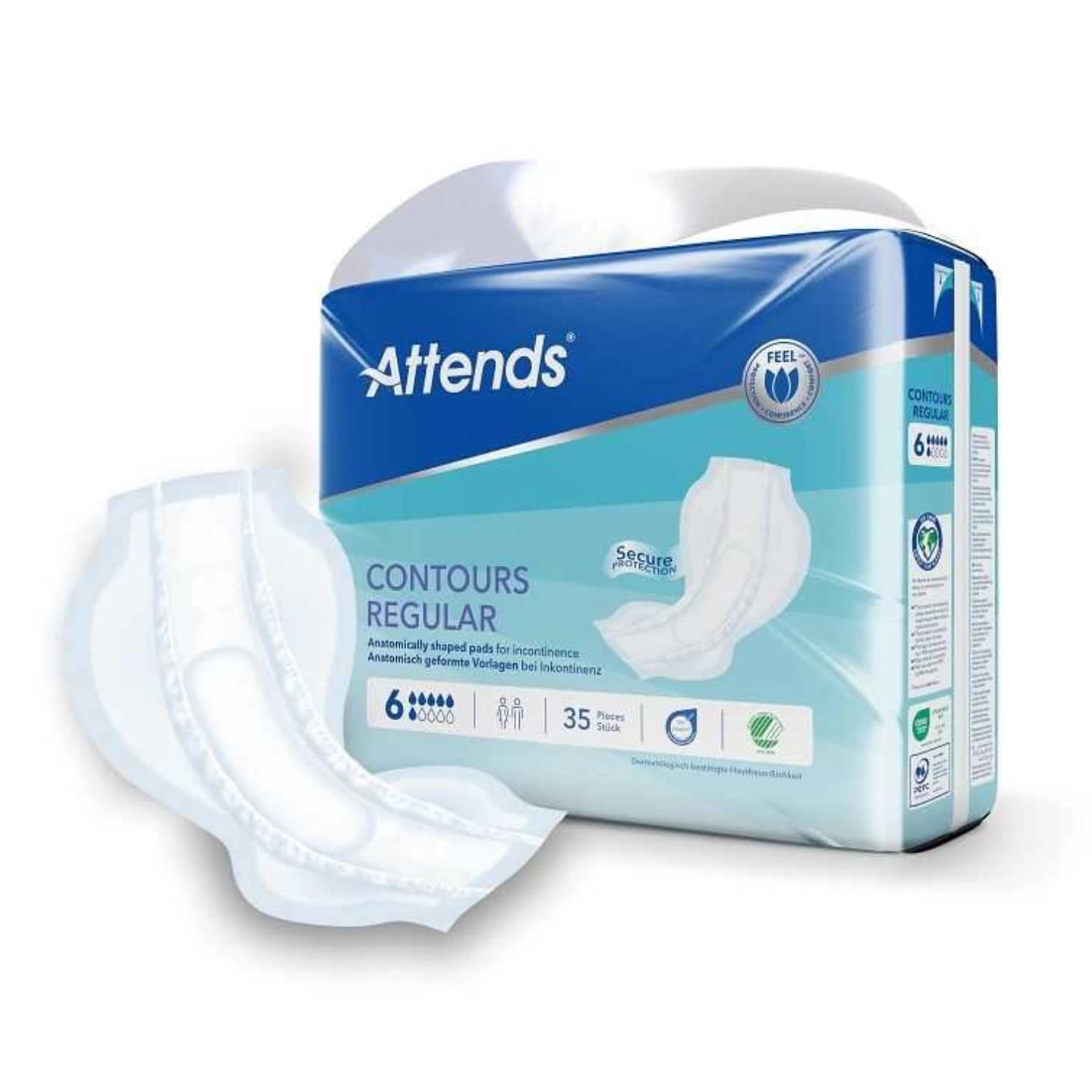 Attends Contours Regular Pads