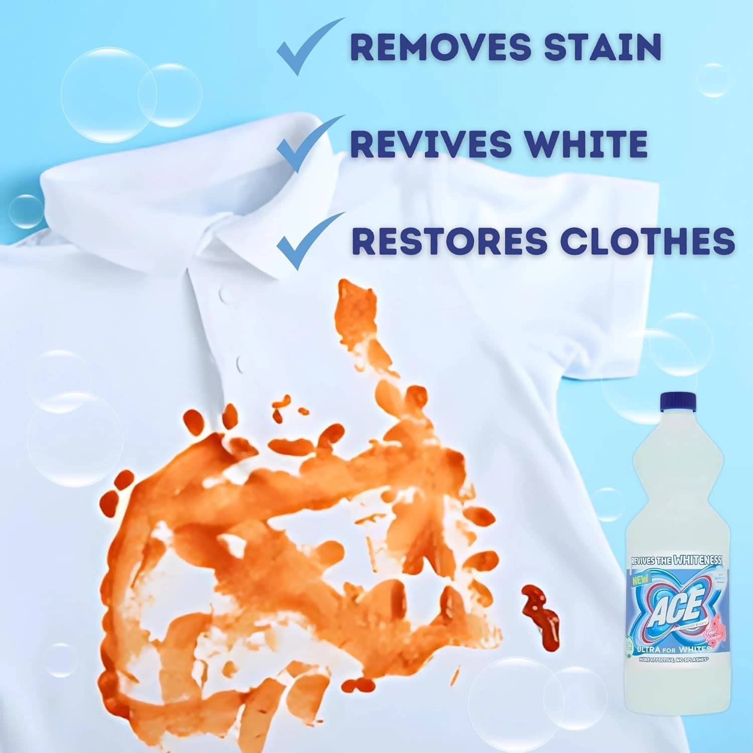 Ace Laundry Bleach Ultra For Whites 1L