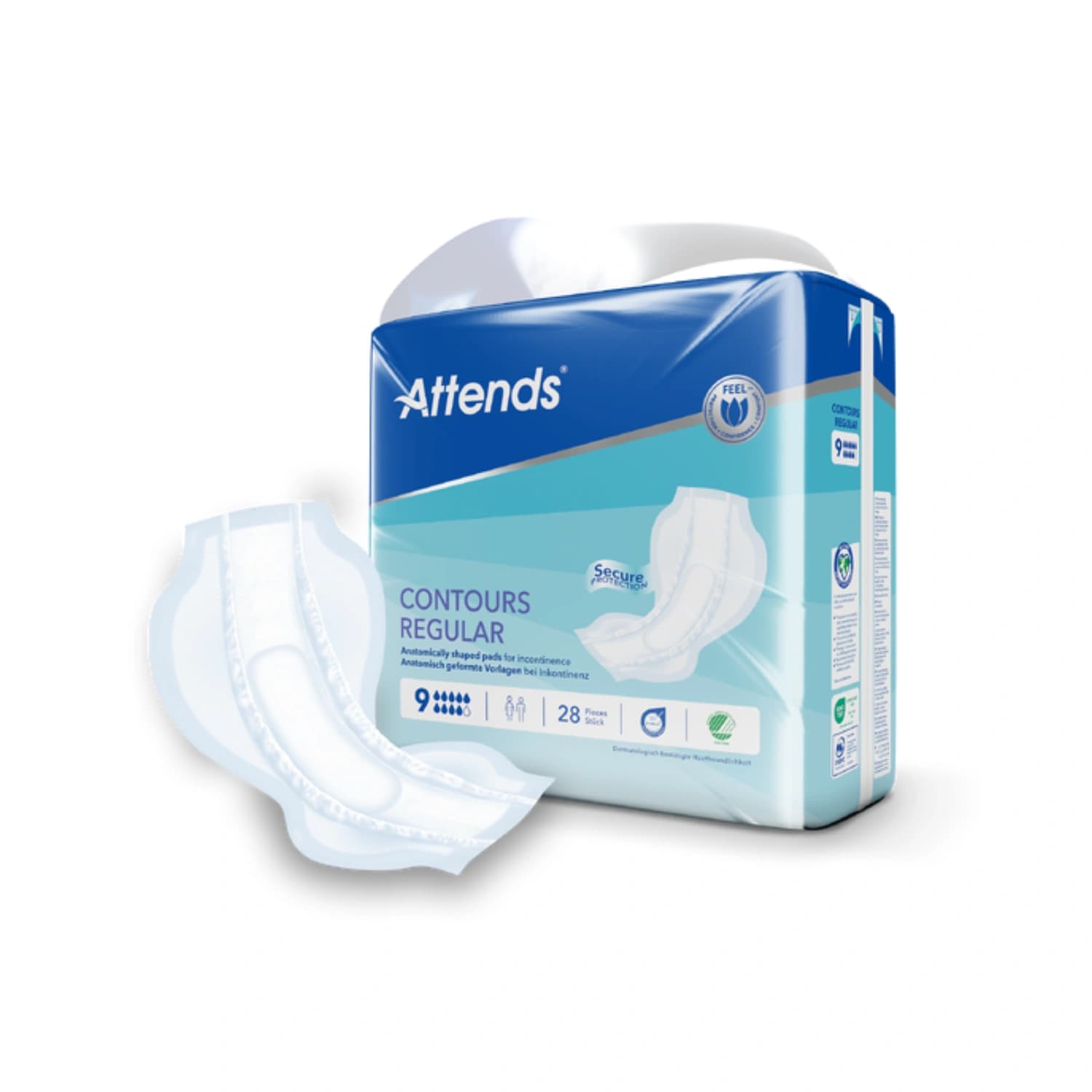 Attends Contours Regular Pads