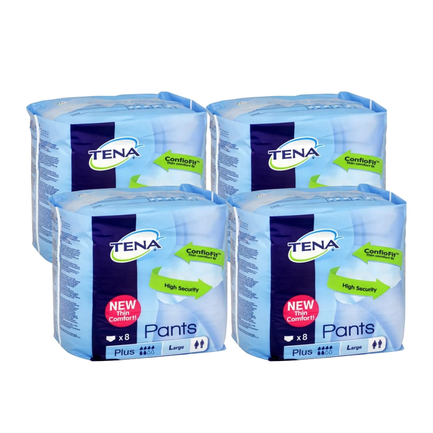 TENA Pants Plus Large Pack of 8
