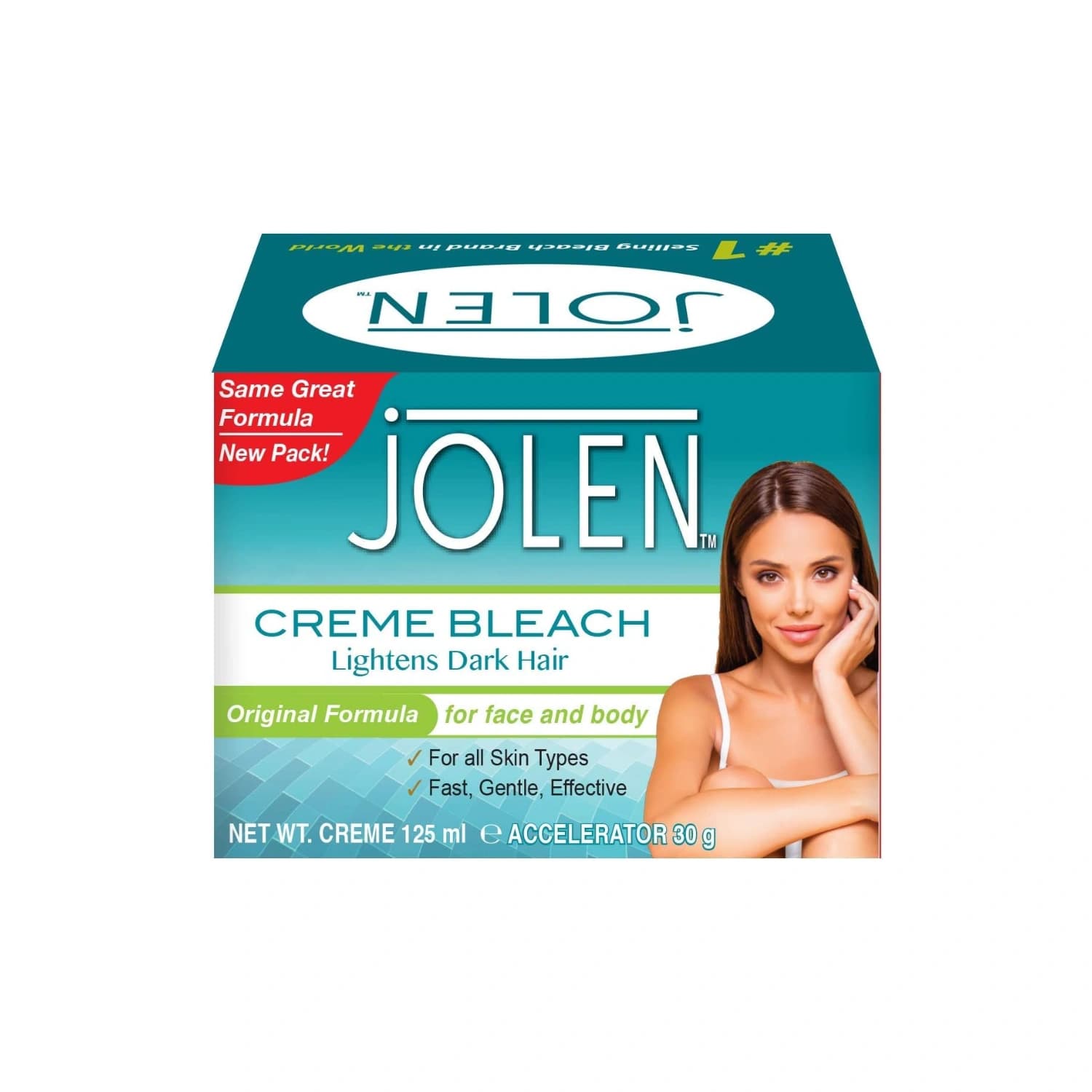Jolen Cream Bleach Lightens Dark Hair 125ml