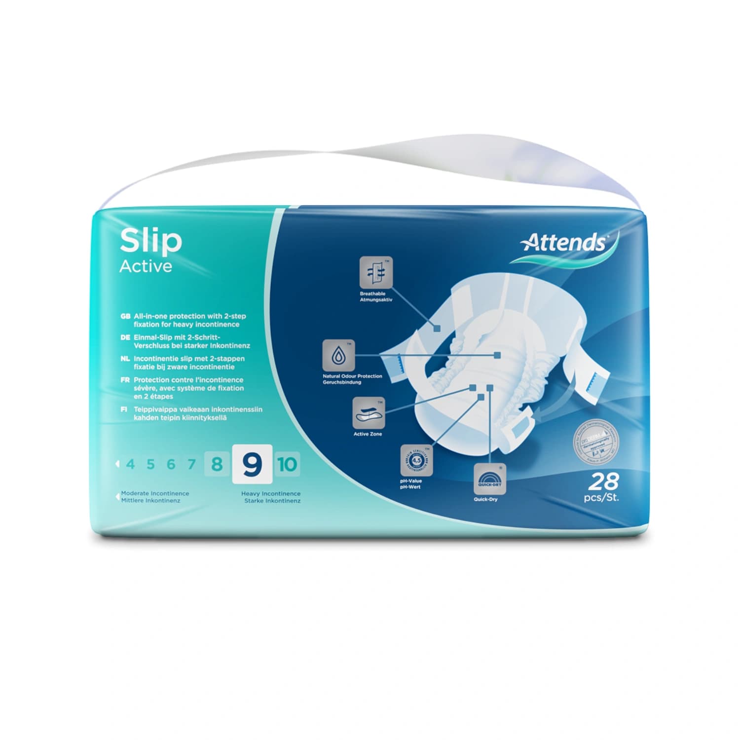Attends Slip Active - Breathable Slip for Heavy Incontinence
