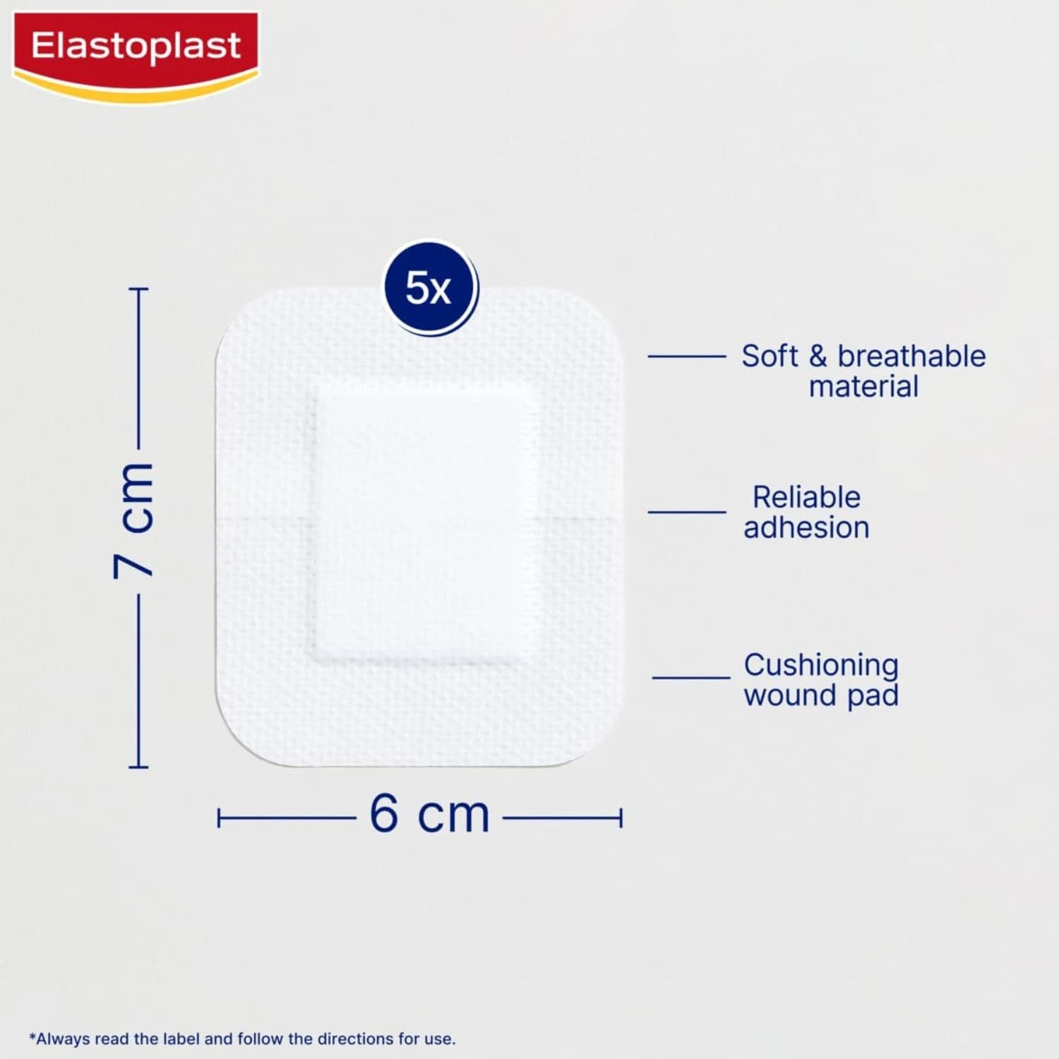 Elastoplast Sensitive Dressings 6x7cm Xl (5)