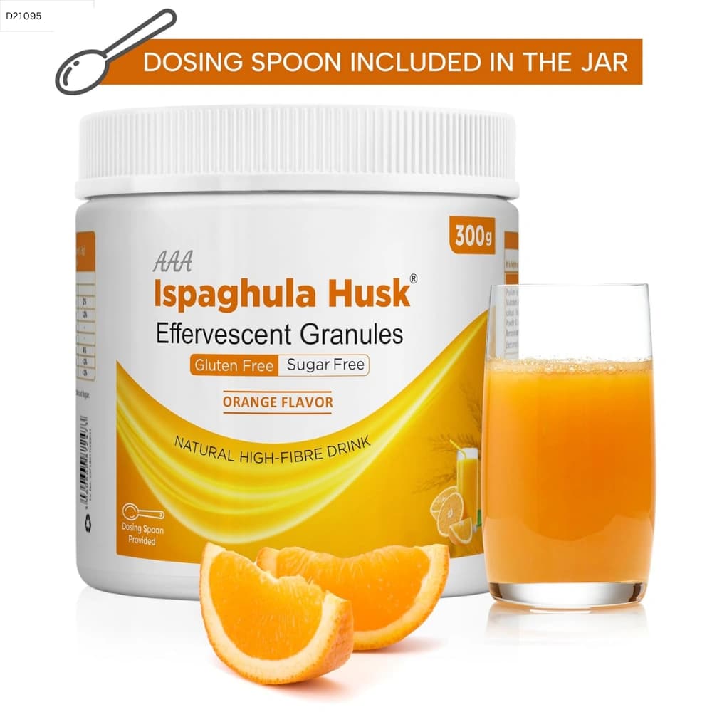 AAA Ispaghula Psyllium Husk Powder Orange Flavor 300 gm