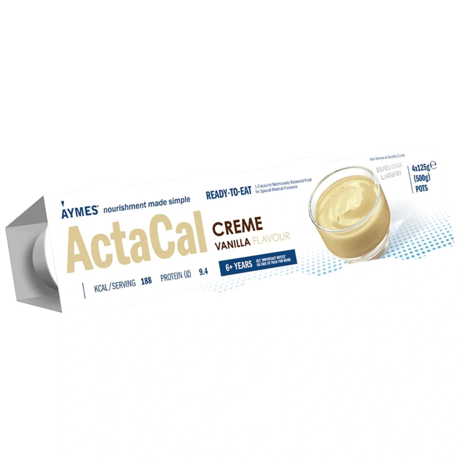 Aymes Actacal Creme Vanilla 4x125g