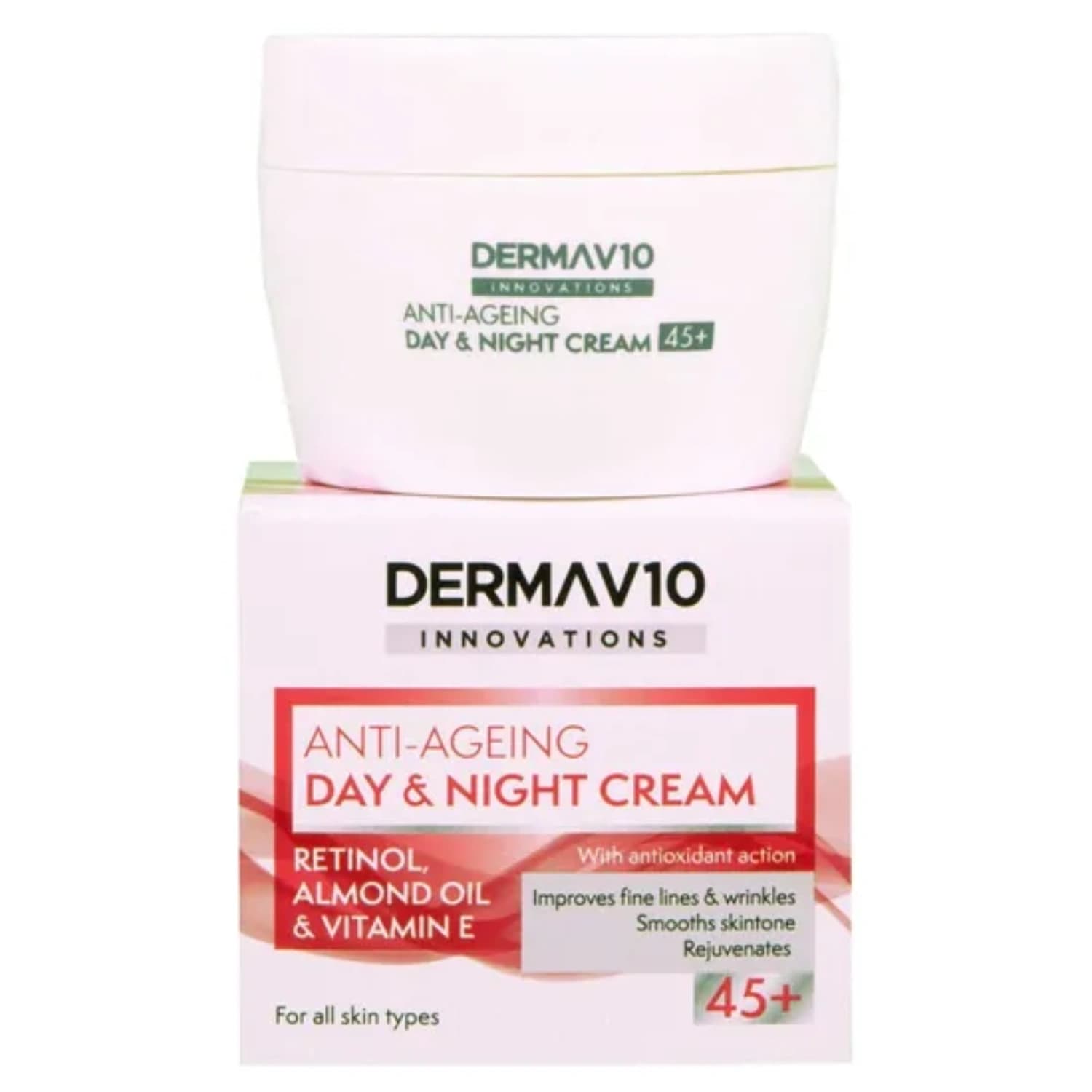 Derma V10 Day &amp; Night Cream Anti Ageing 50ml