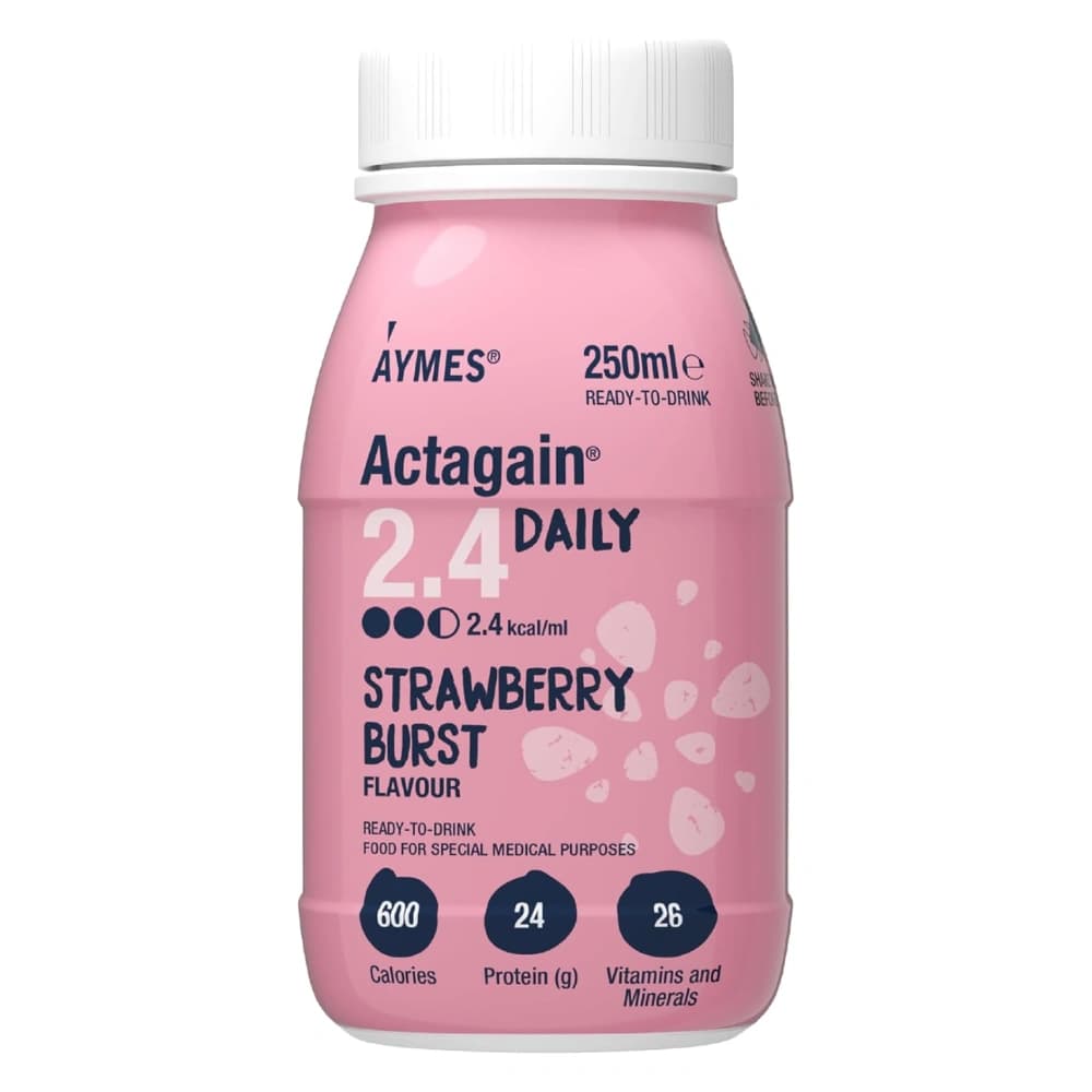 Aymes Actagain 2.4 Daily Strawberry Burst - 12 x 250ml Bottles