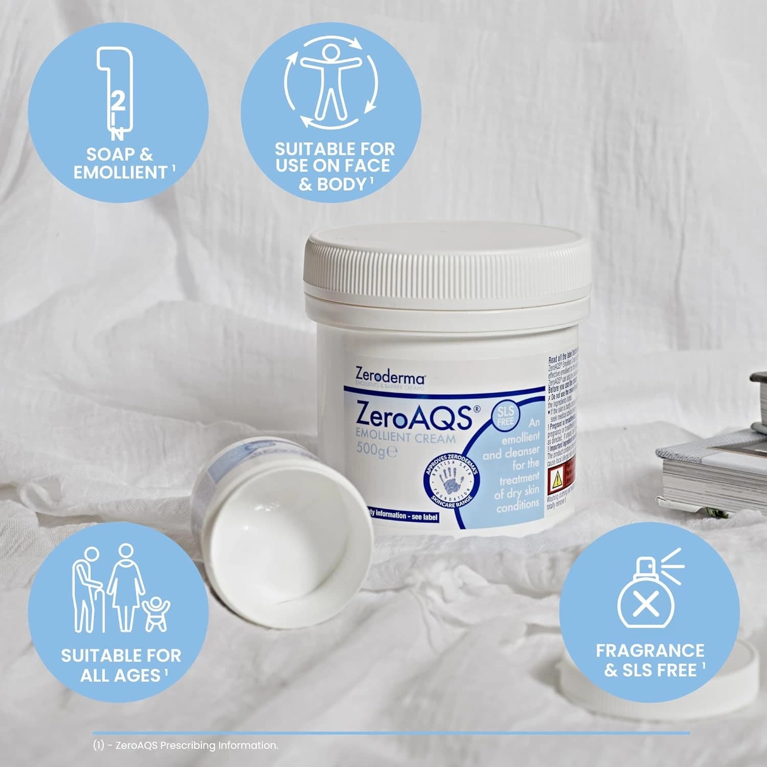 Zeroderma ZeroAQS Emollient Cream 500g