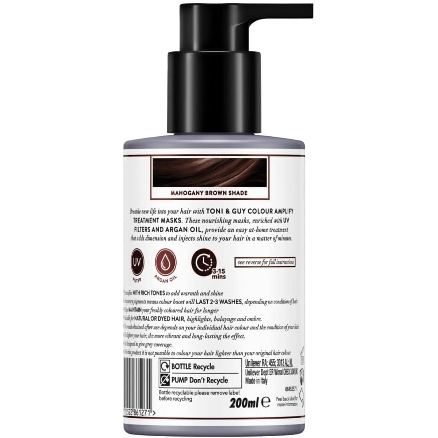 Toni &amp; Guy Mask Dark Brown 200ml