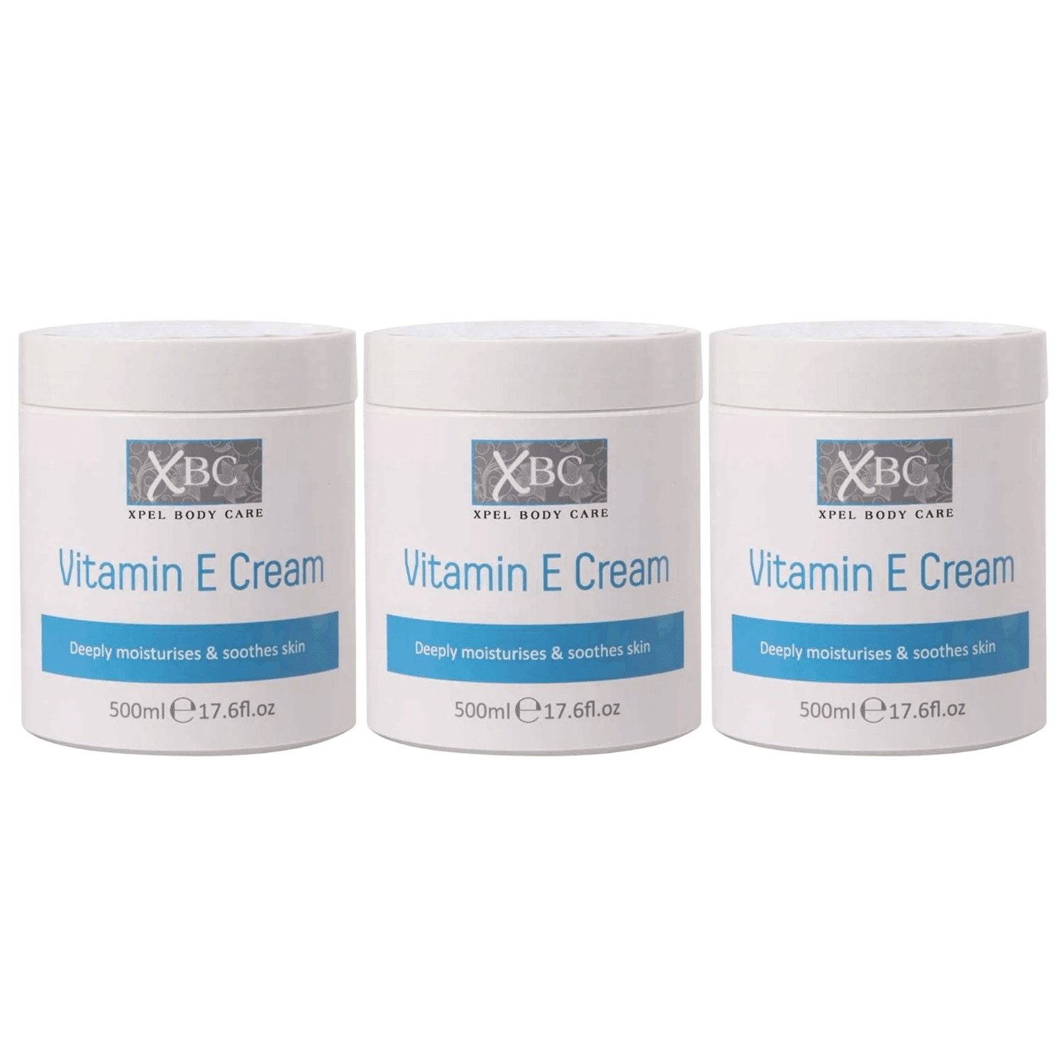 XBC Vitamin E Cream 500ml - Pack of 3