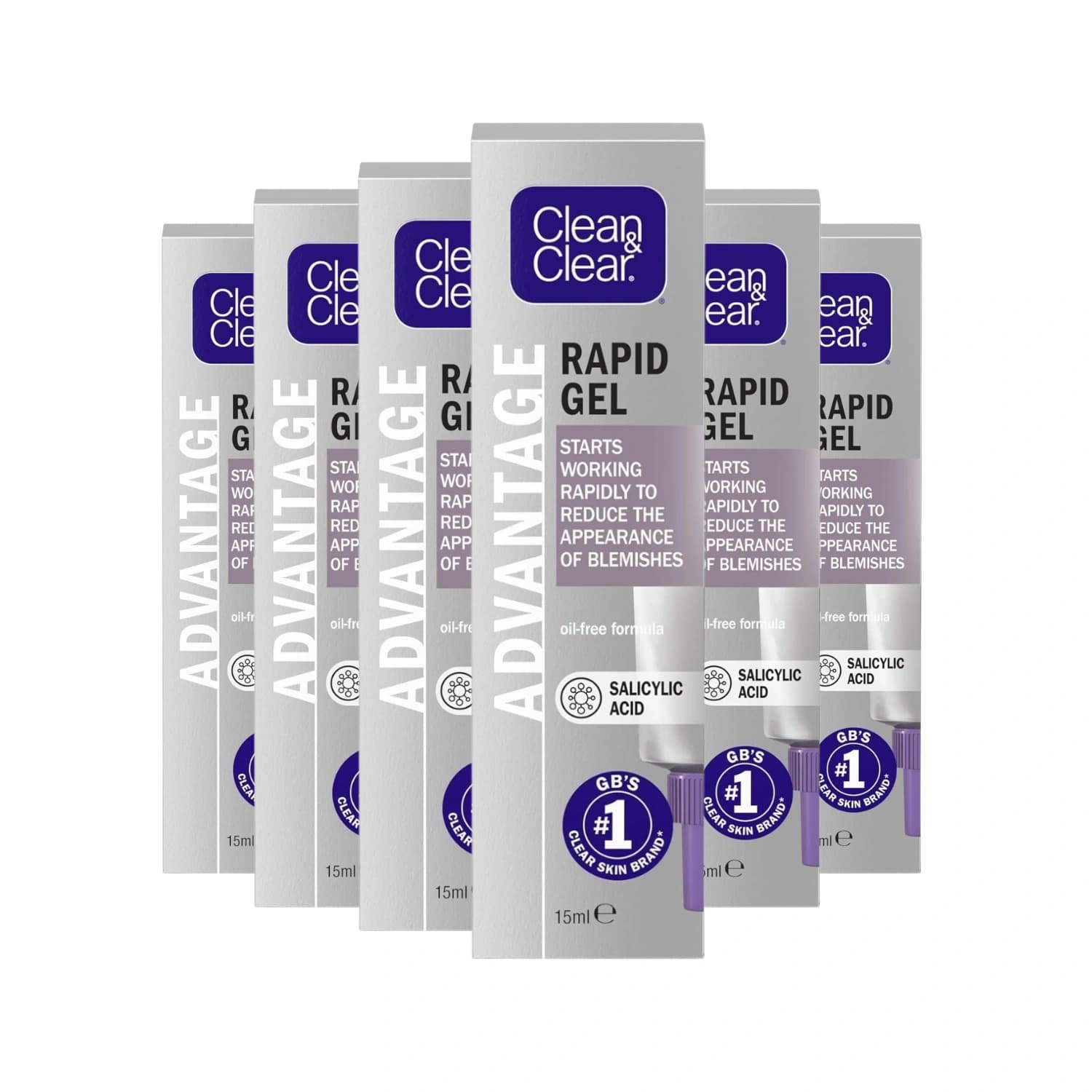 Clean &amp; Clear Advantage Rapid Gel 15ml - Pack of 6
