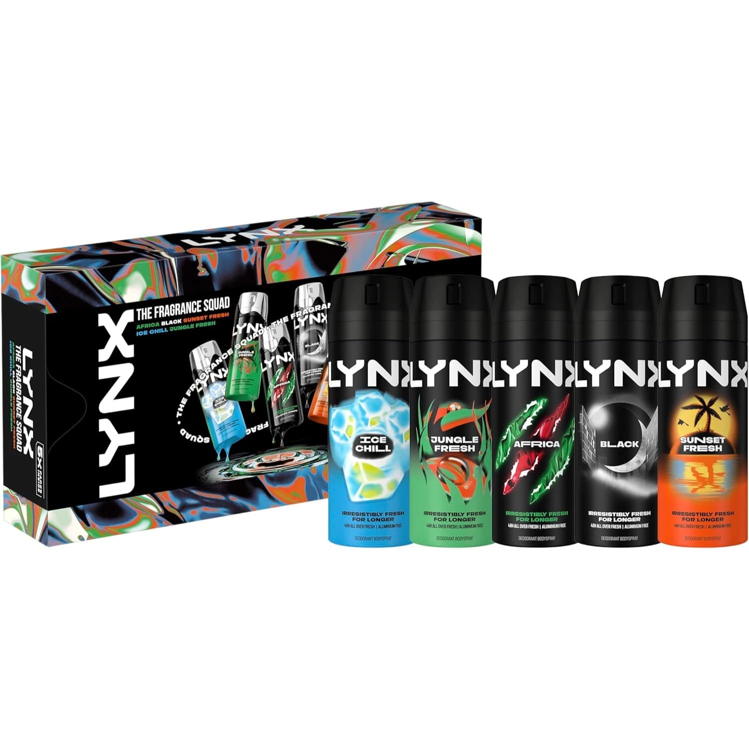 Lynx Fragrance Squad Body Spray 5 Piece Gift Set