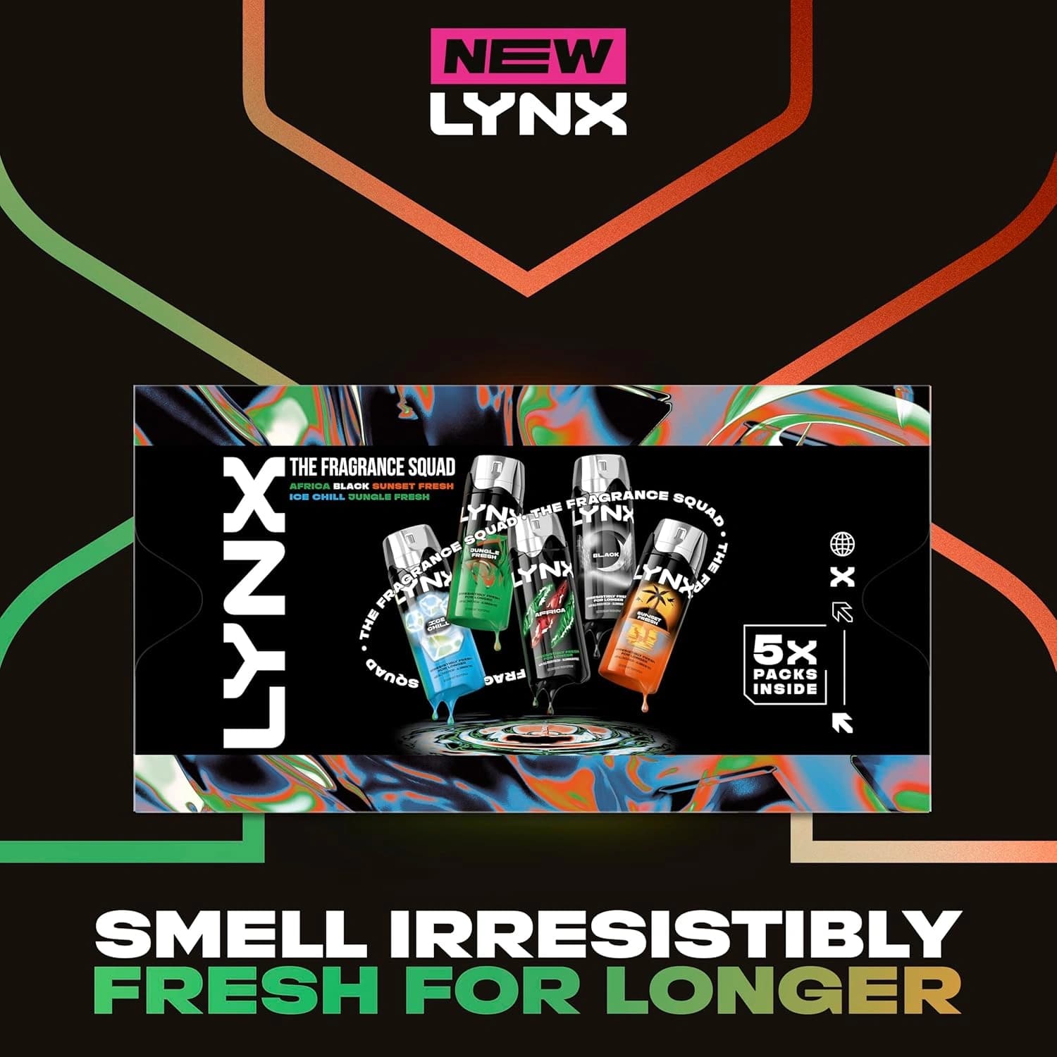 Lynx Fragrance Squad Body Spray 5 Piece Gift Set