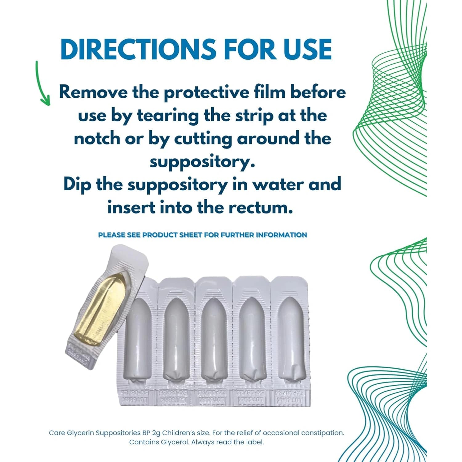 Care Glycerol Suppositories Children Constipation 12s