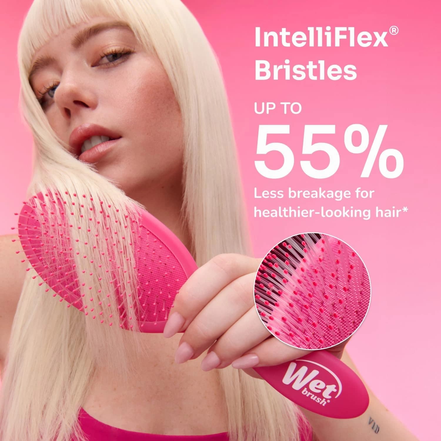 Wet Brush Original Detangler Brush - Colour Wash, Stripes - All Hair Types