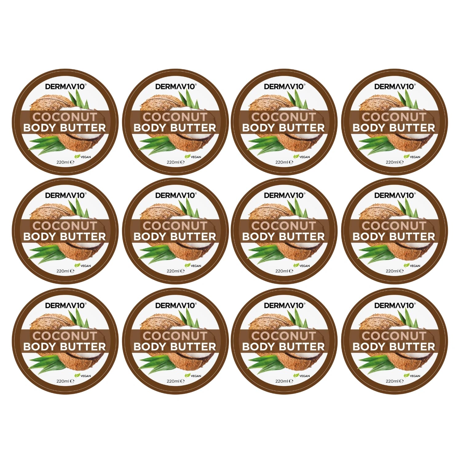 Derma V10 Coconut Body Butter 220ml