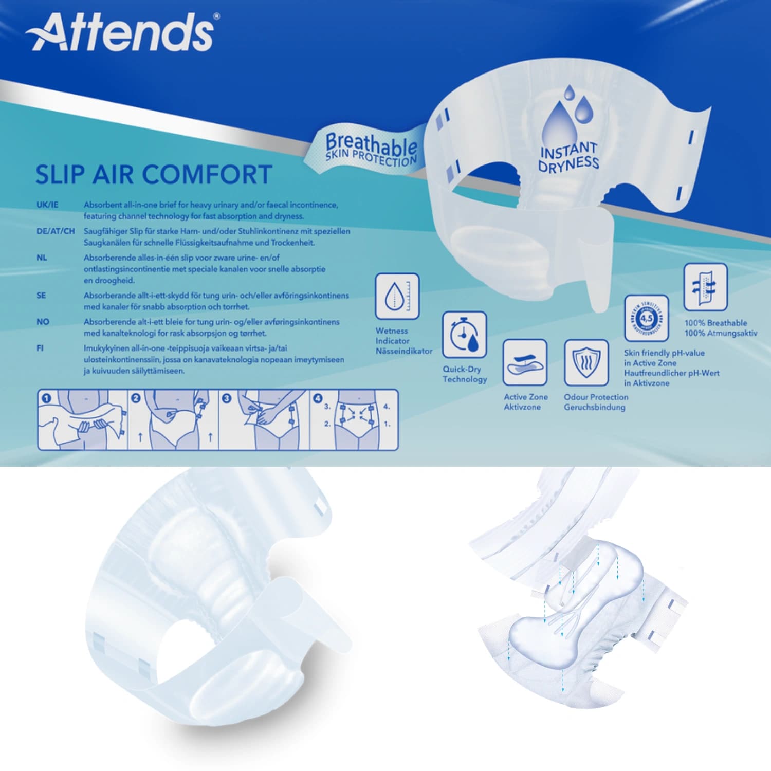Attends Slip Air Comfort