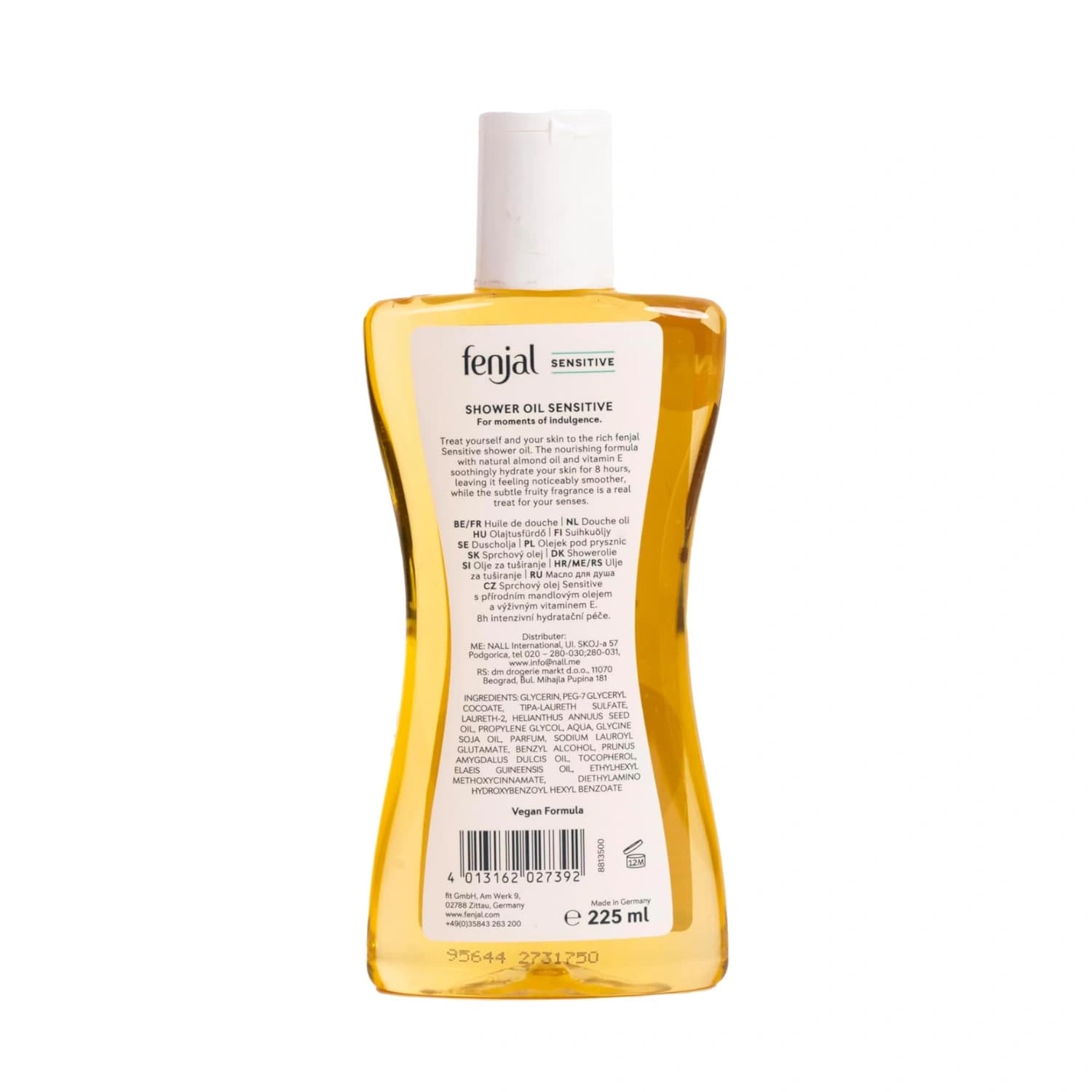 Fenjal Sensitive Shower Oil 225ml